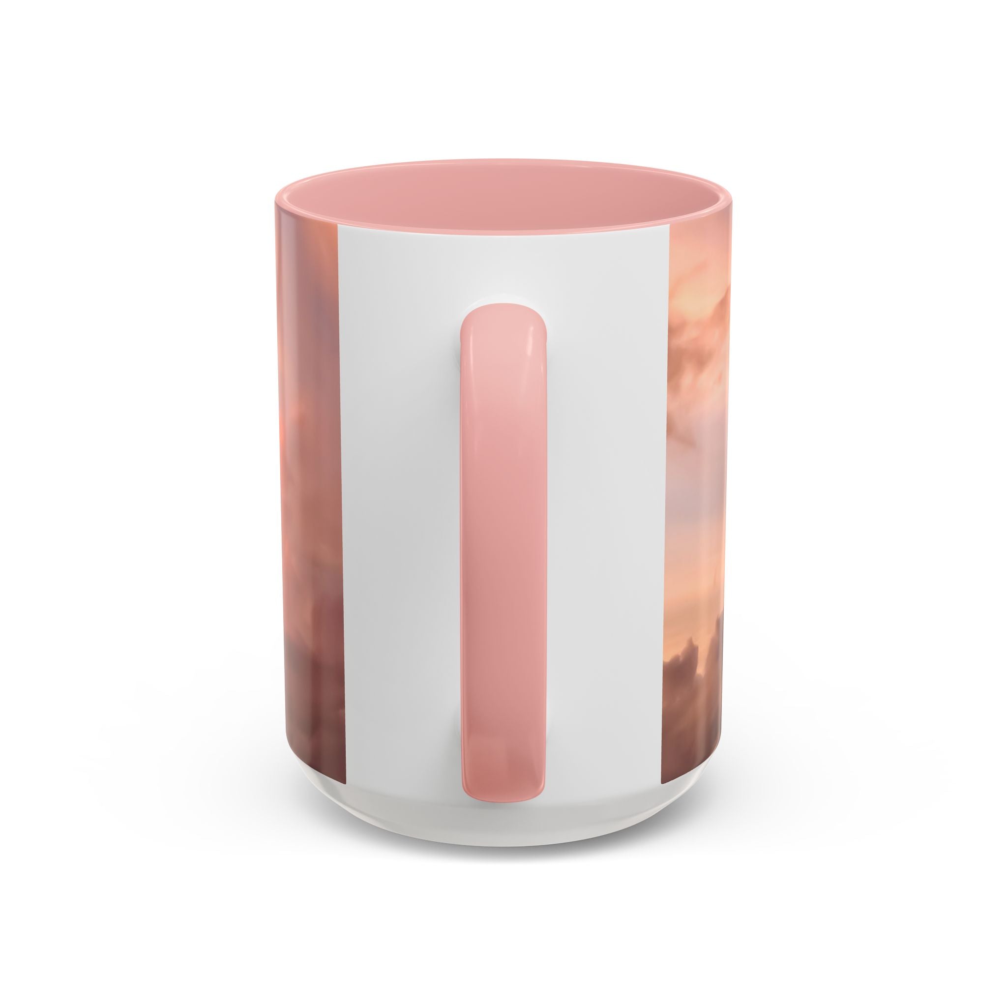 Love Connection . Sunset Sky Accent Coffee Mug - Perfect for Cozy Mornings and Relaxing Evenings