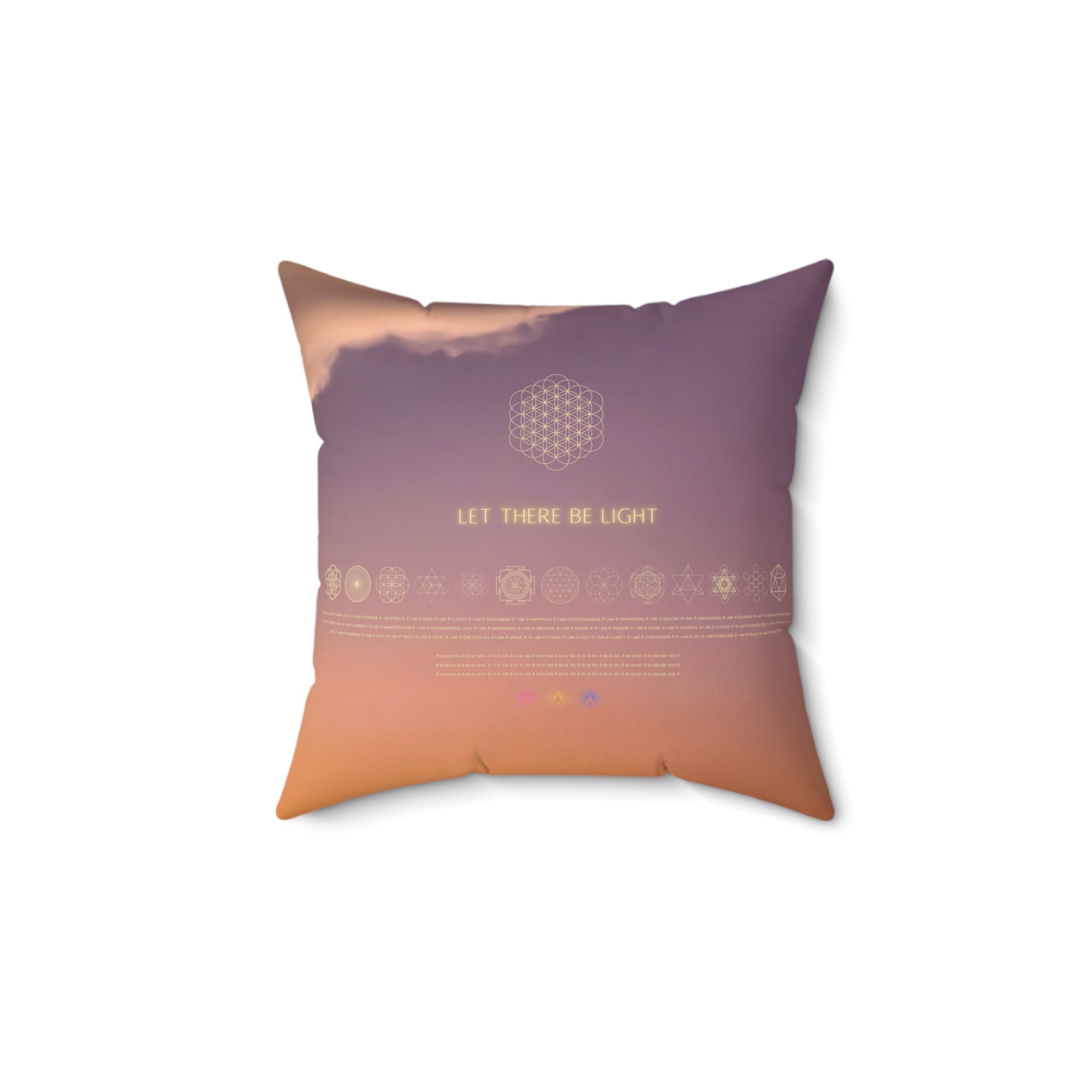 "Let There Be Light" - Inspirational Square Pillow