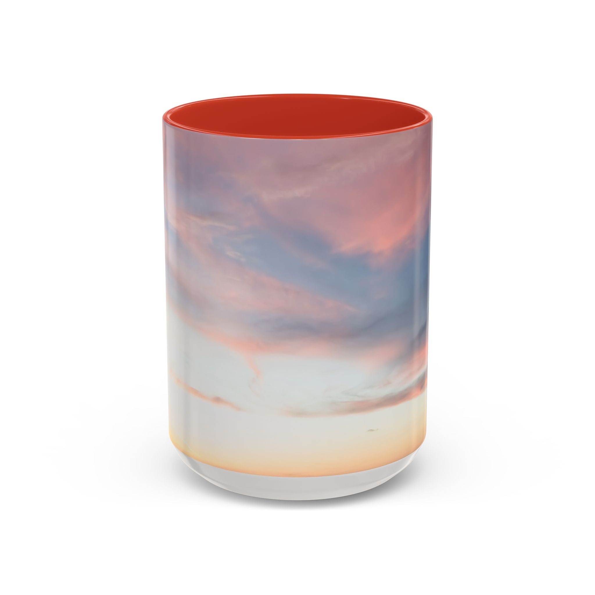 Love Manifestation . Sunset Sky Accent Coffee Mug - Perfect for Morning Rituals, Gift for Coffee Lovers, Home Decor, Office Mugs, Relaxation