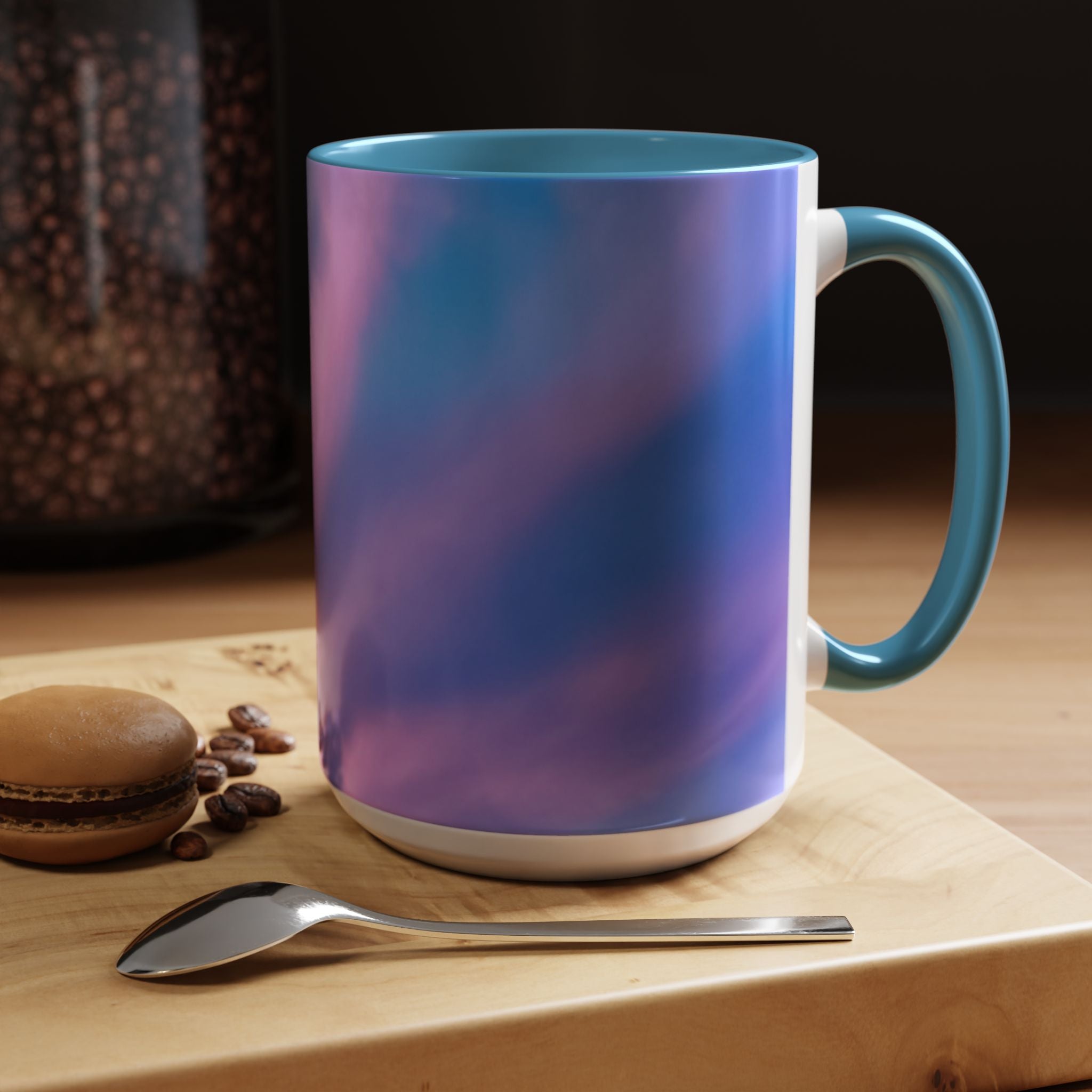 Power Manifestation . Sunset Sky Accent Coffee Mug - Perfect for Cozy Mornings and Relaxing Evenings