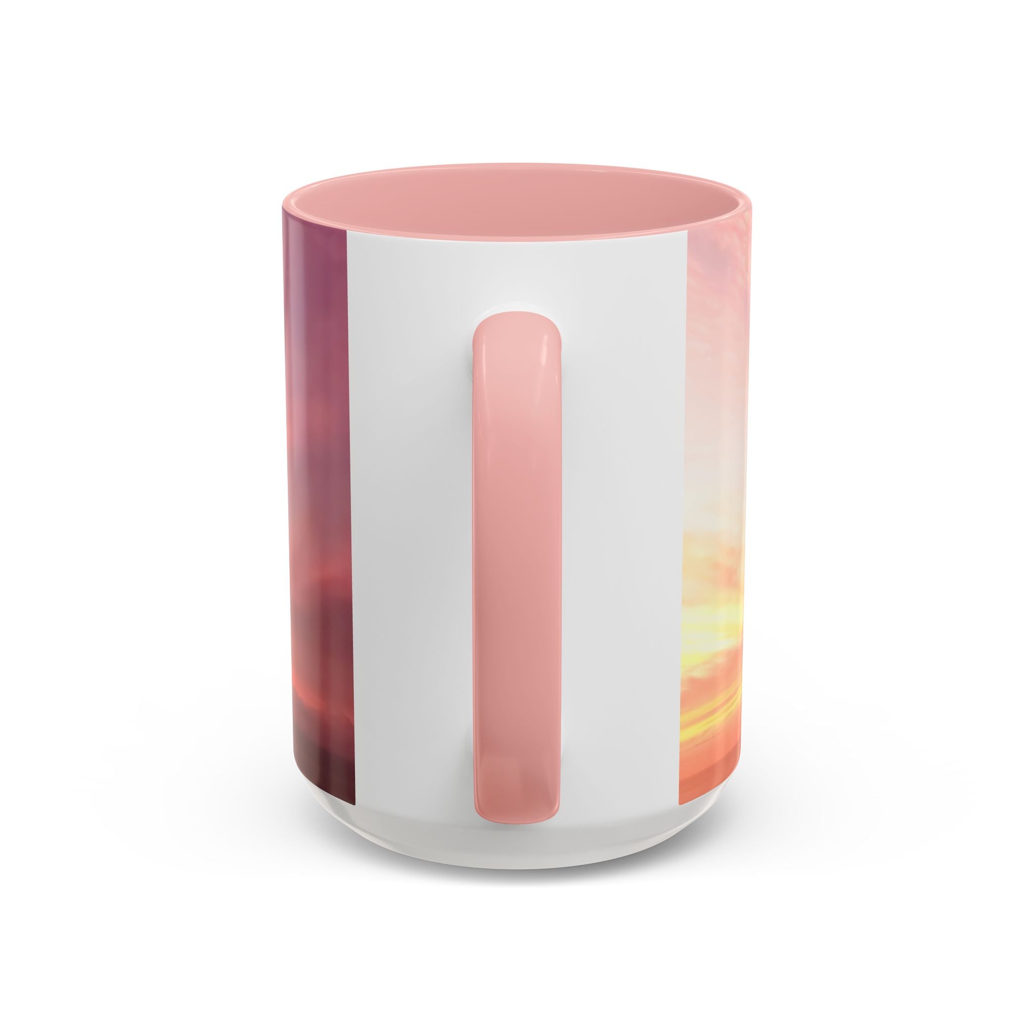 Love Embodiment . Sunset Sky Accent Coffee Mug - Perfect for Cozy Mornings and Relaxing Evenings