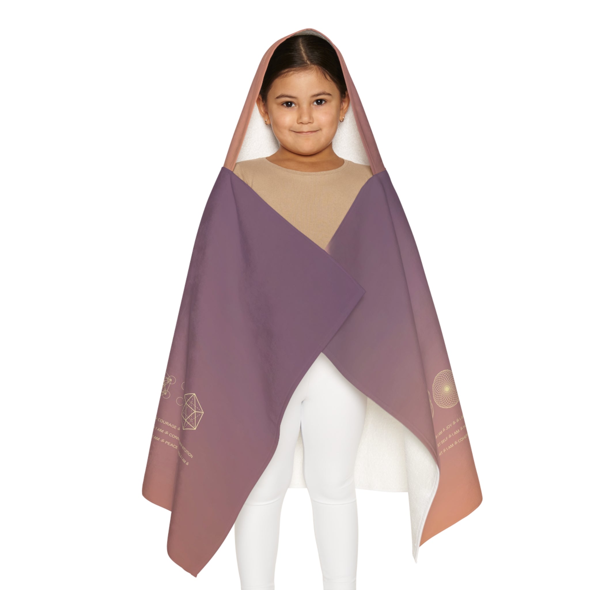 Youth Hooded Towel - 'Let There Be Light' Design for Fun After-Bath Moments