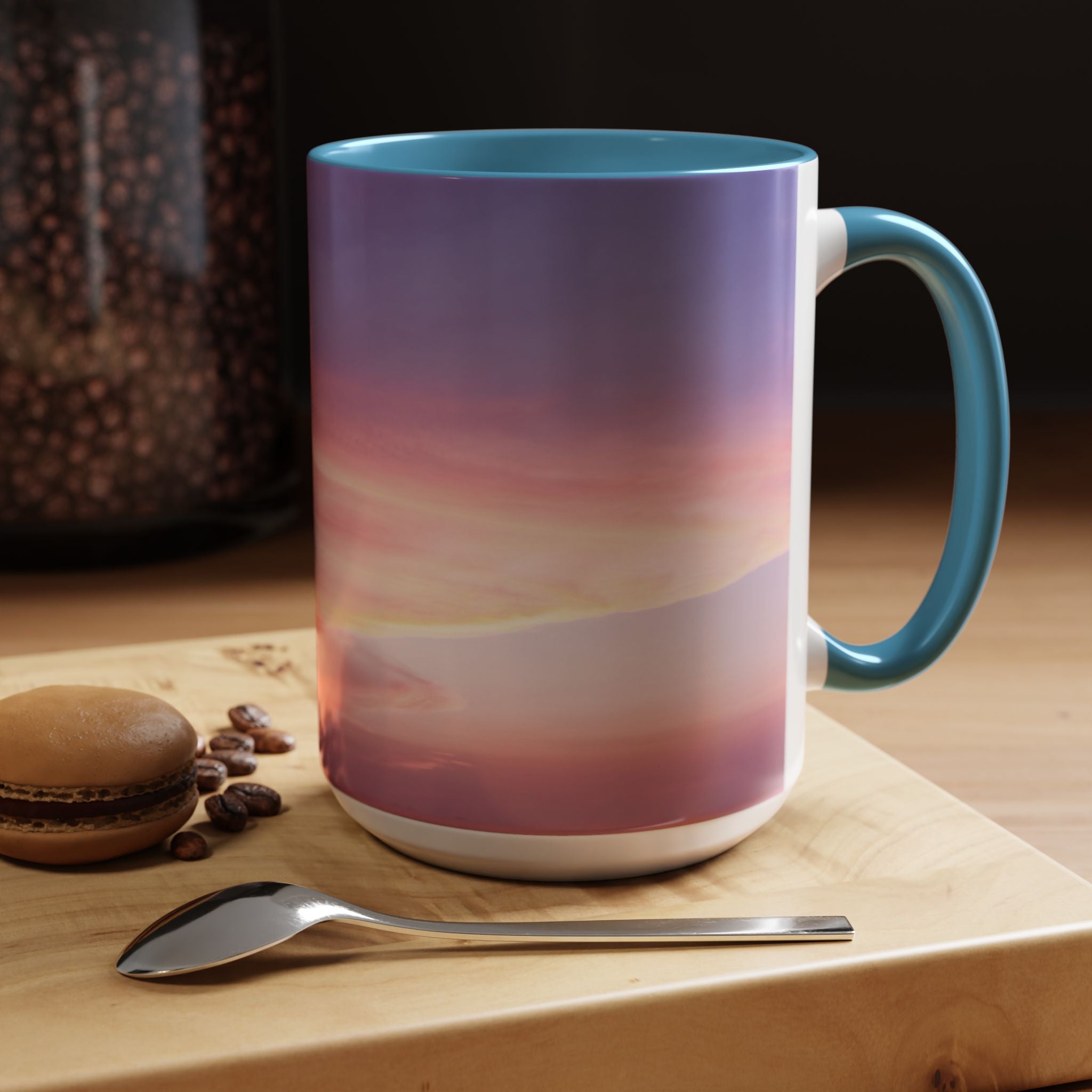 Love Activation . Sunset Sky Accent Coffee Mug - Perfect for Cozy Mornings and Relaxing Evenings