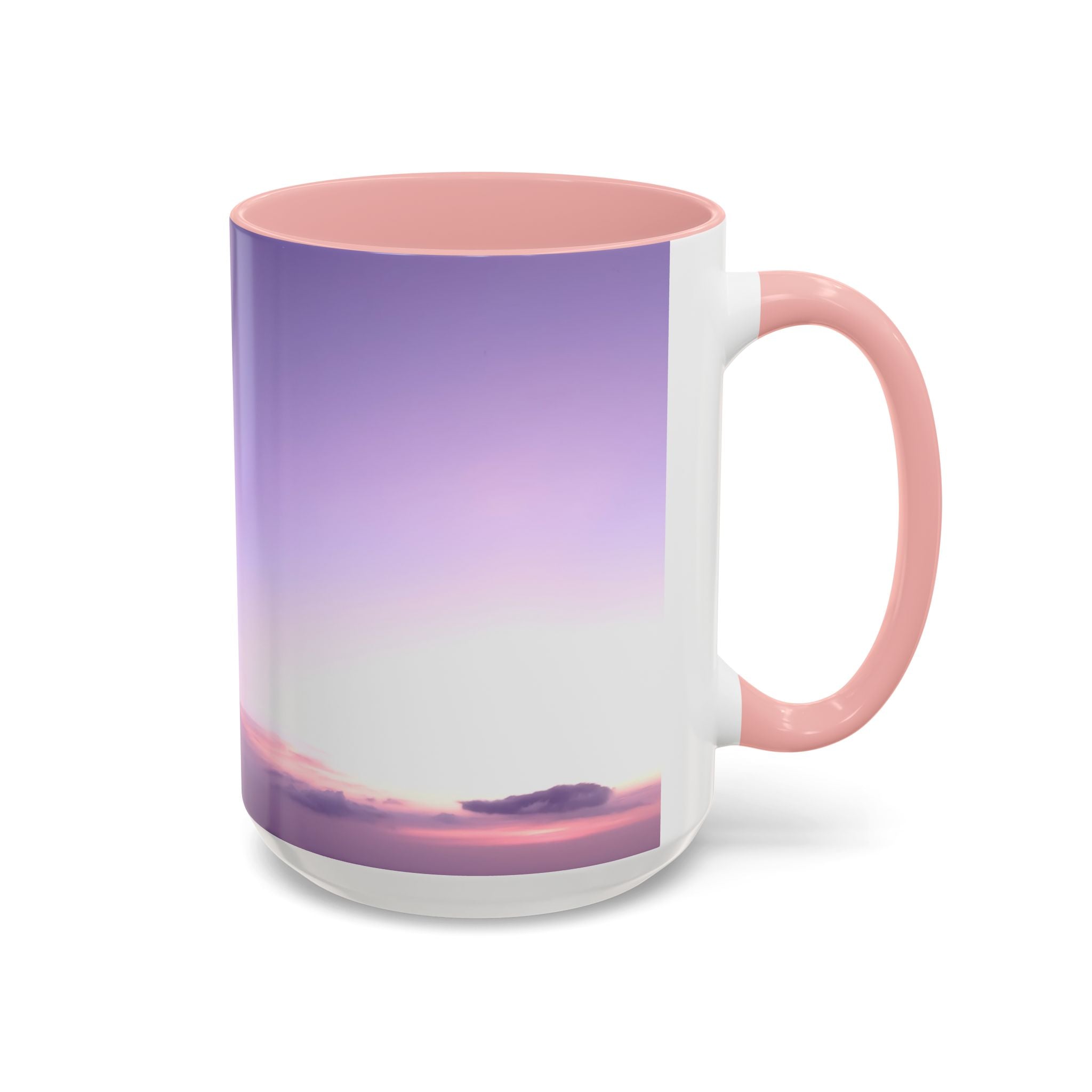 Love Awakening. Sunset Sky Accent Coffee Mug - Perfect for Cozy Mornings and Relaxing Evenings