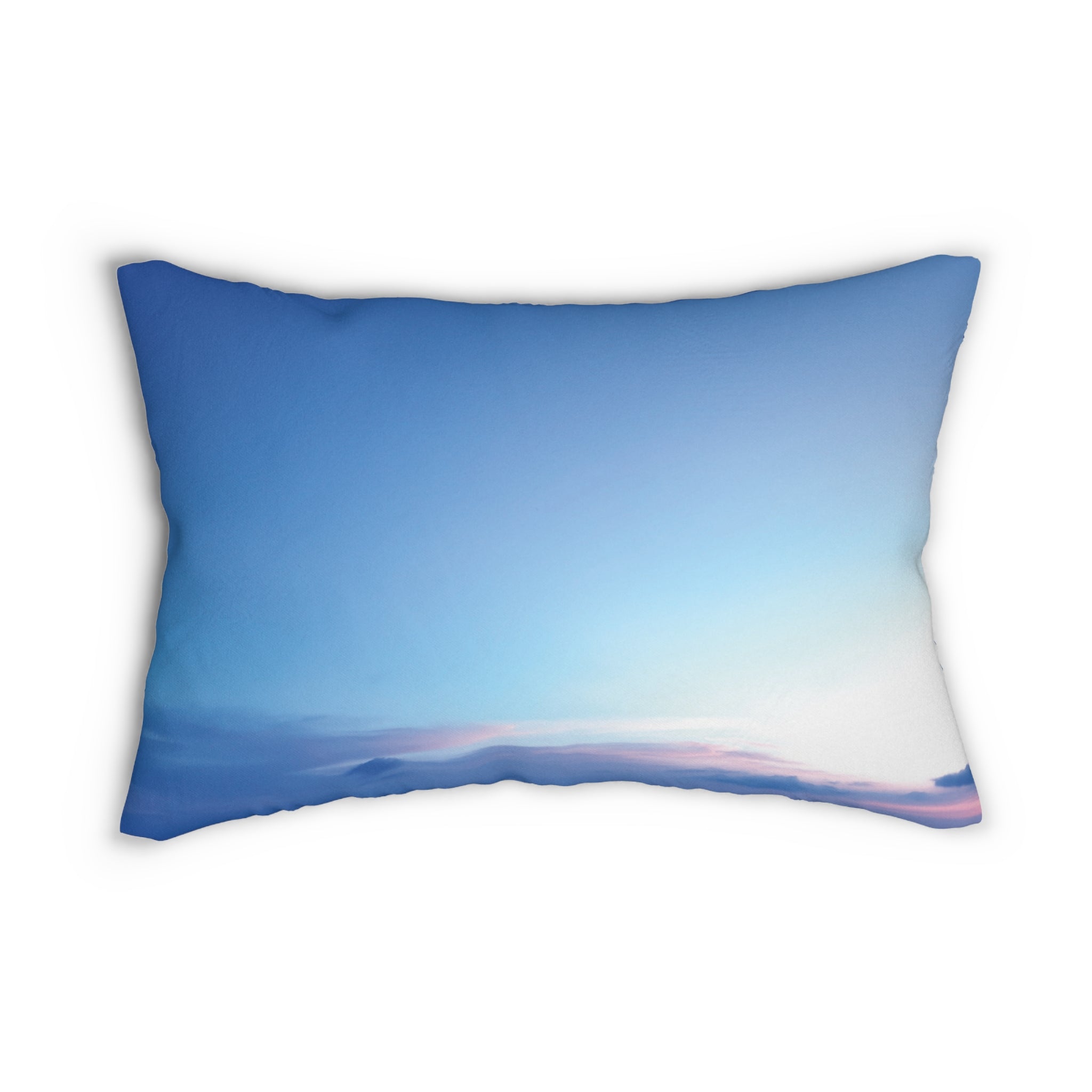 Power Awakening - Serene Blue Sky Lumbar Pillow