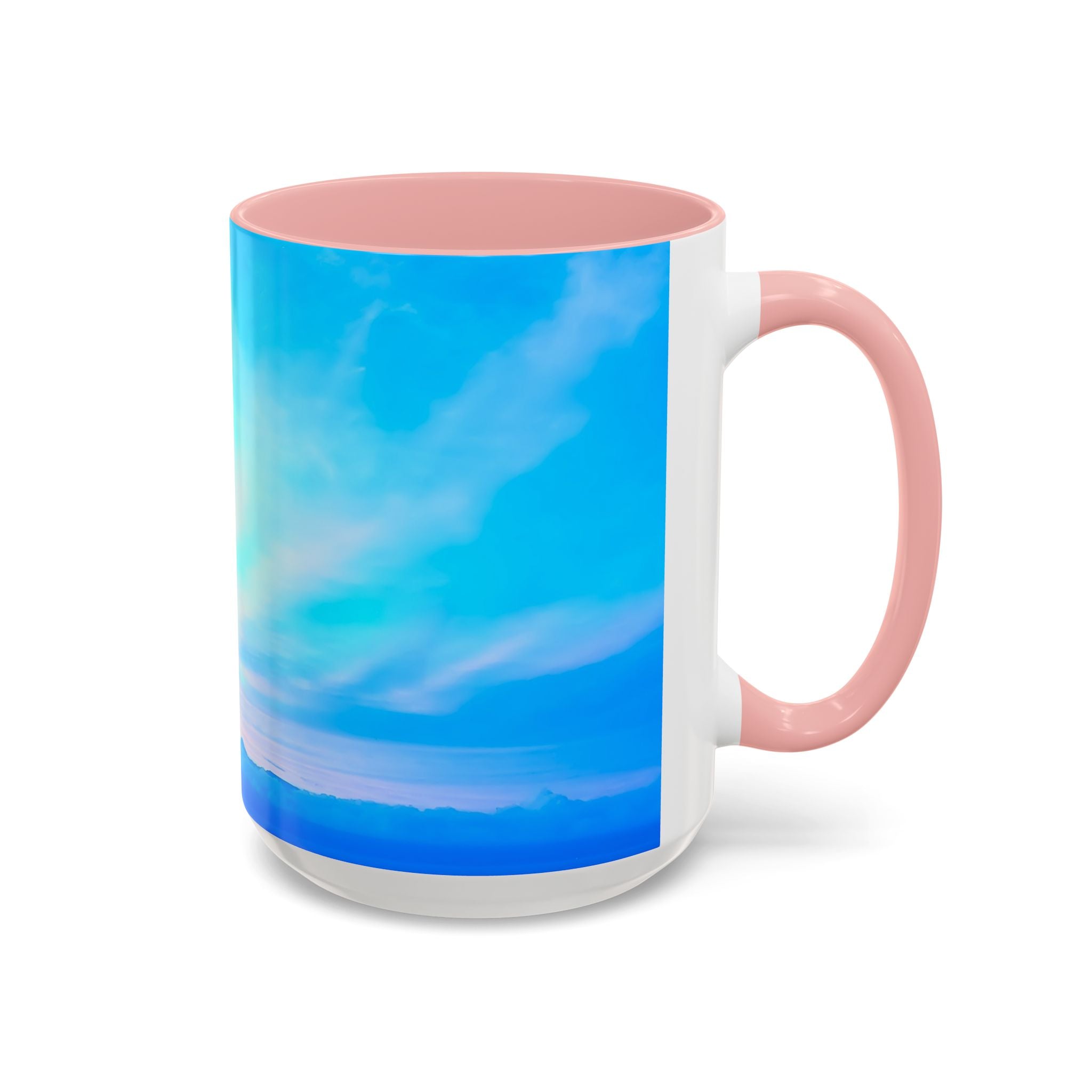 Power Embodiment . Sunset Sky Accent Coffee Mug - Perfect for Cozy Mornings and Relaxing Evenings