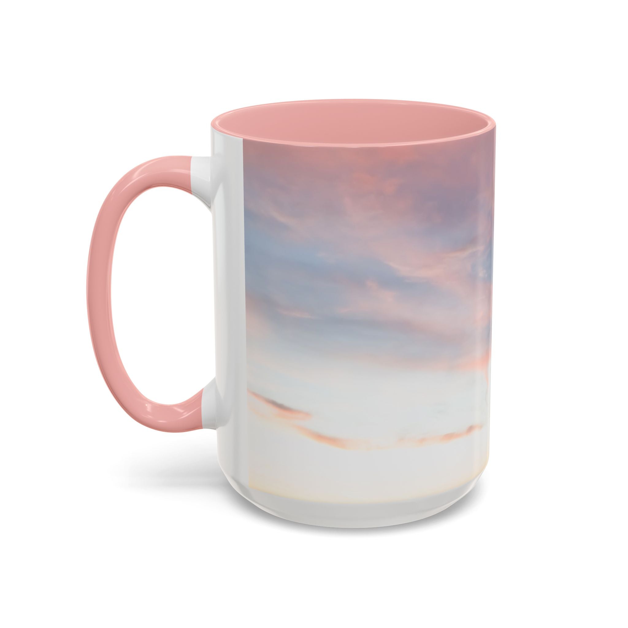 Love Manifestation . Sunset Sky Accent Coffee Mug - Perfect for Cozy Mornings and Relaxing Evenings