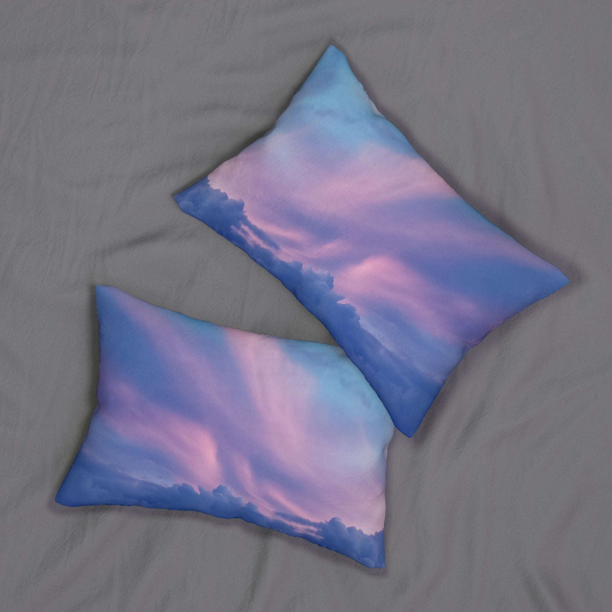 Power Manifestation - Serene Blue Sky Lumbar Pillow