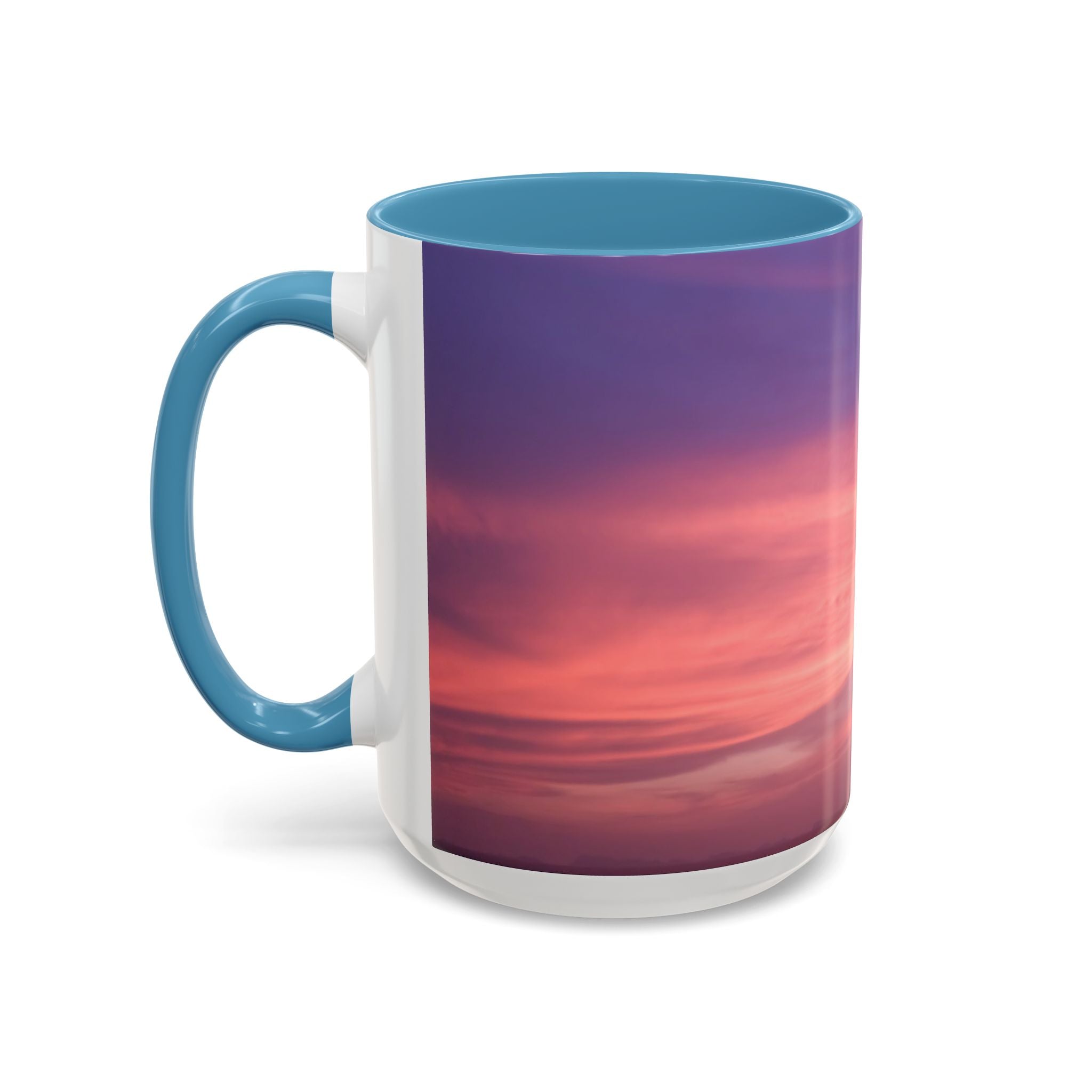 Love Activation . Sunset Sky Accent Coffee Mug - Perfect for Cozy Mornings and Relaxing Evenings