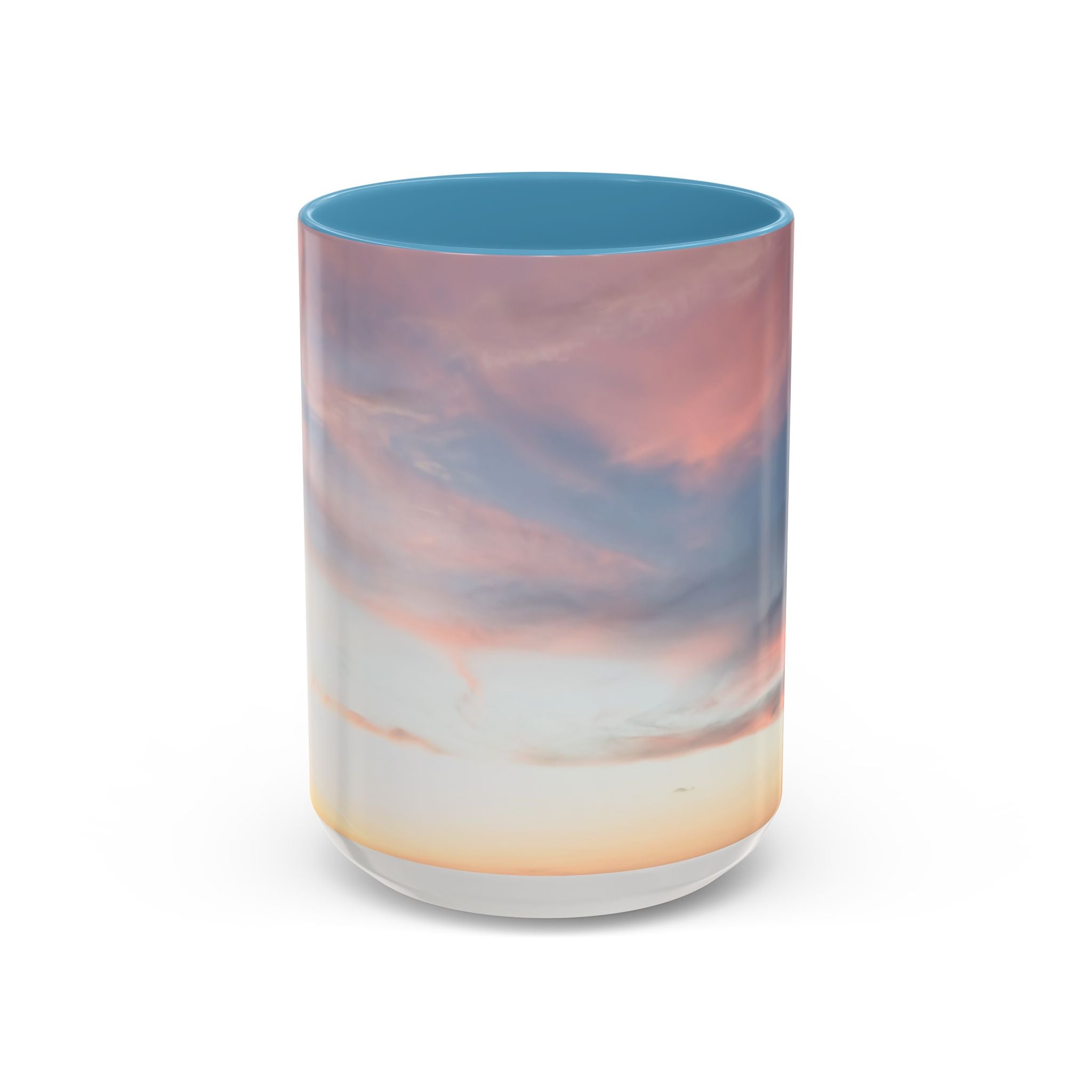 Love Manifestation . Sunset Sky Accent Coffee Mug - Perfect for Morning Rituals, Gift for Coffee Lovers, Home Decor, Office Mugs, Relaxation