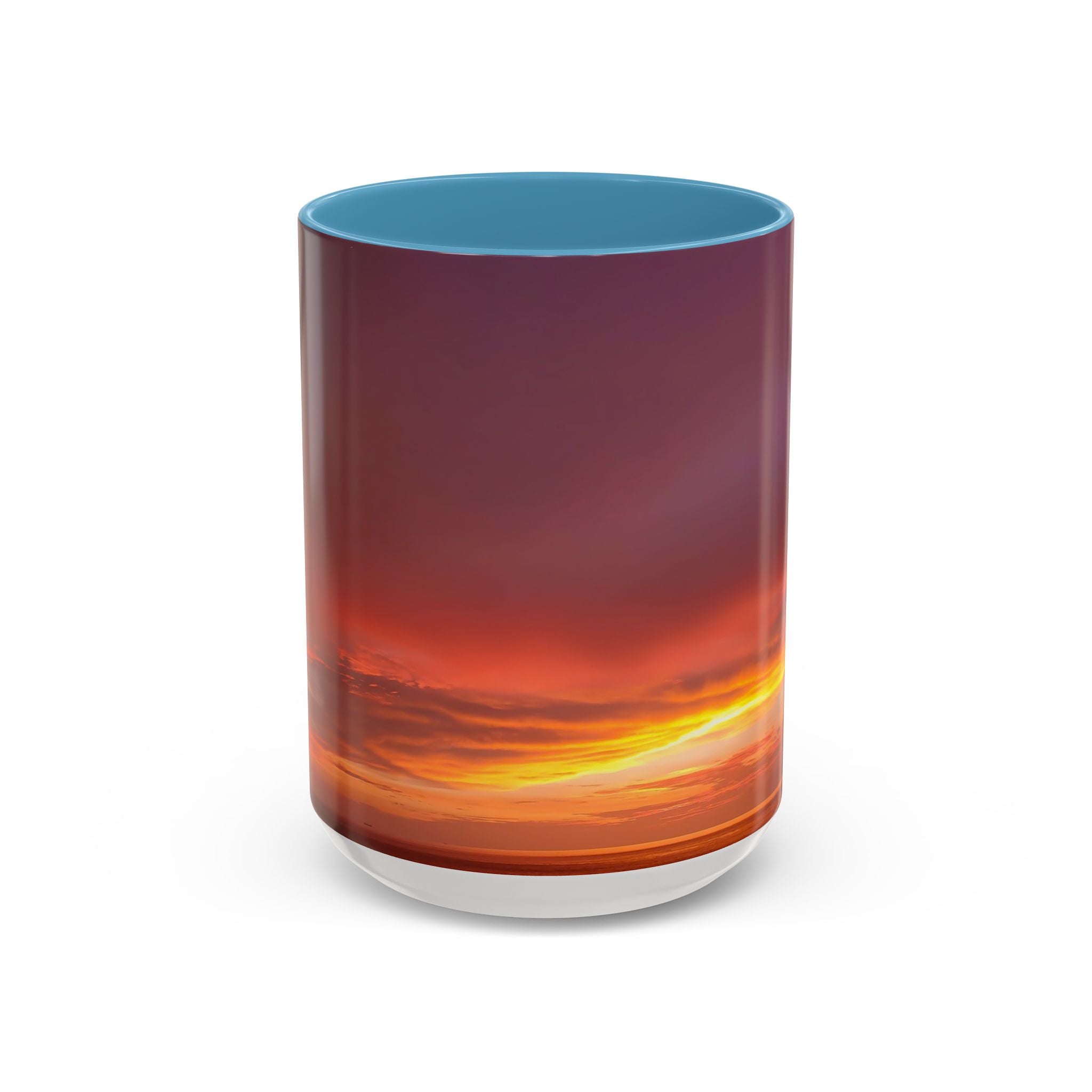 Love Alignment . Sunset Sky Accent Coffee Mug - Perfect for Cozy Mornings and Relaxing Evenings
