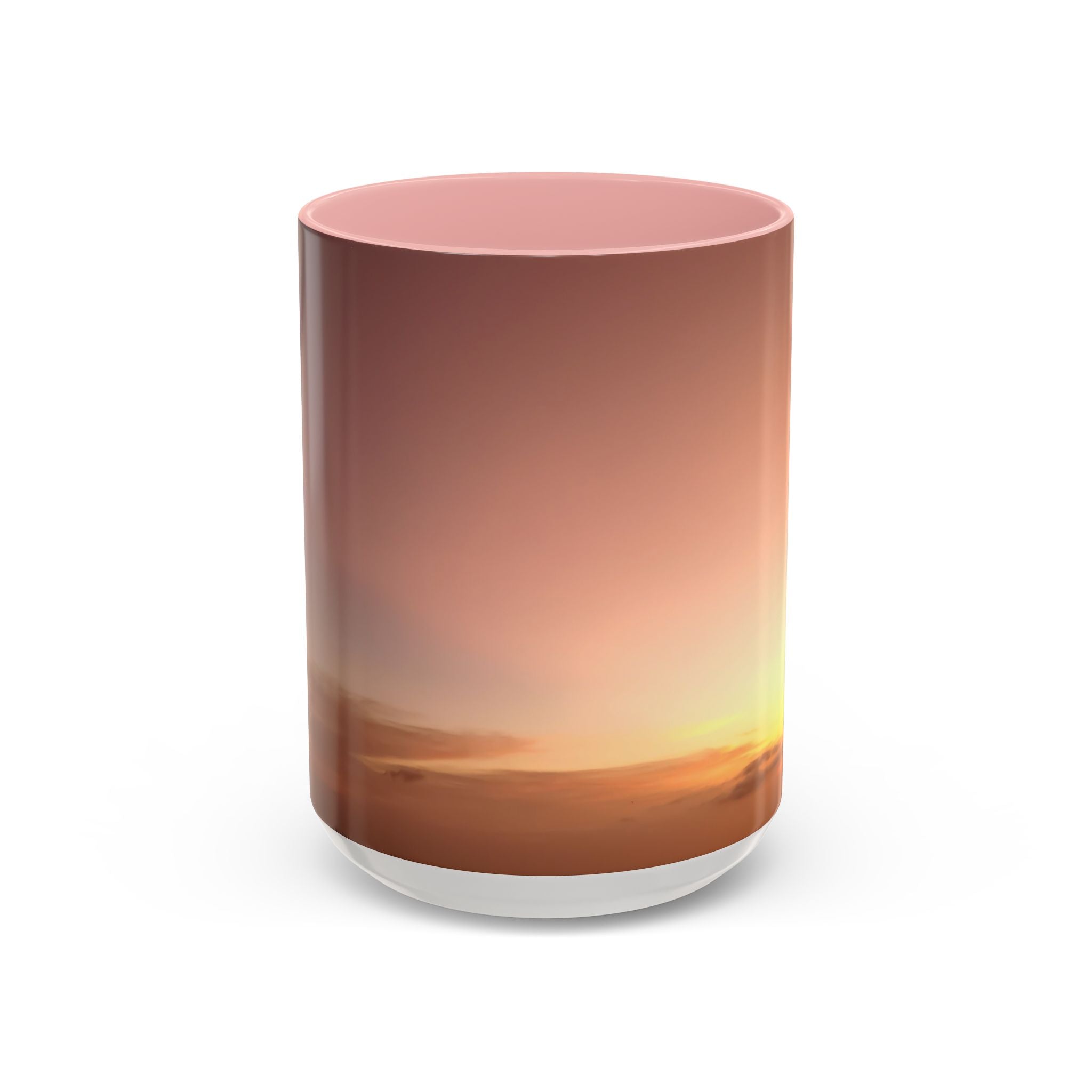 Wisdom Awakening . Sunset Sky Accent Coffee Mug - Perfect for Cozy Mornings and Relaxing Evenings