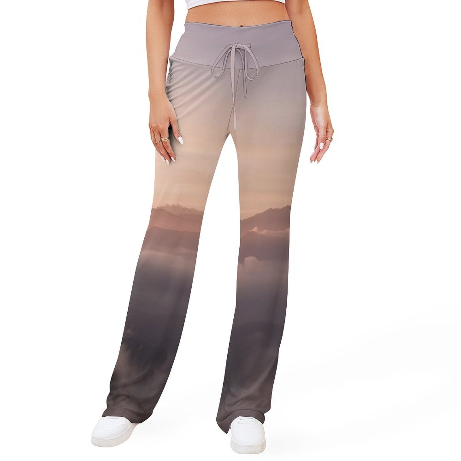 Wisdom Creation . Drawstring Yoga Pants Straight Baggy