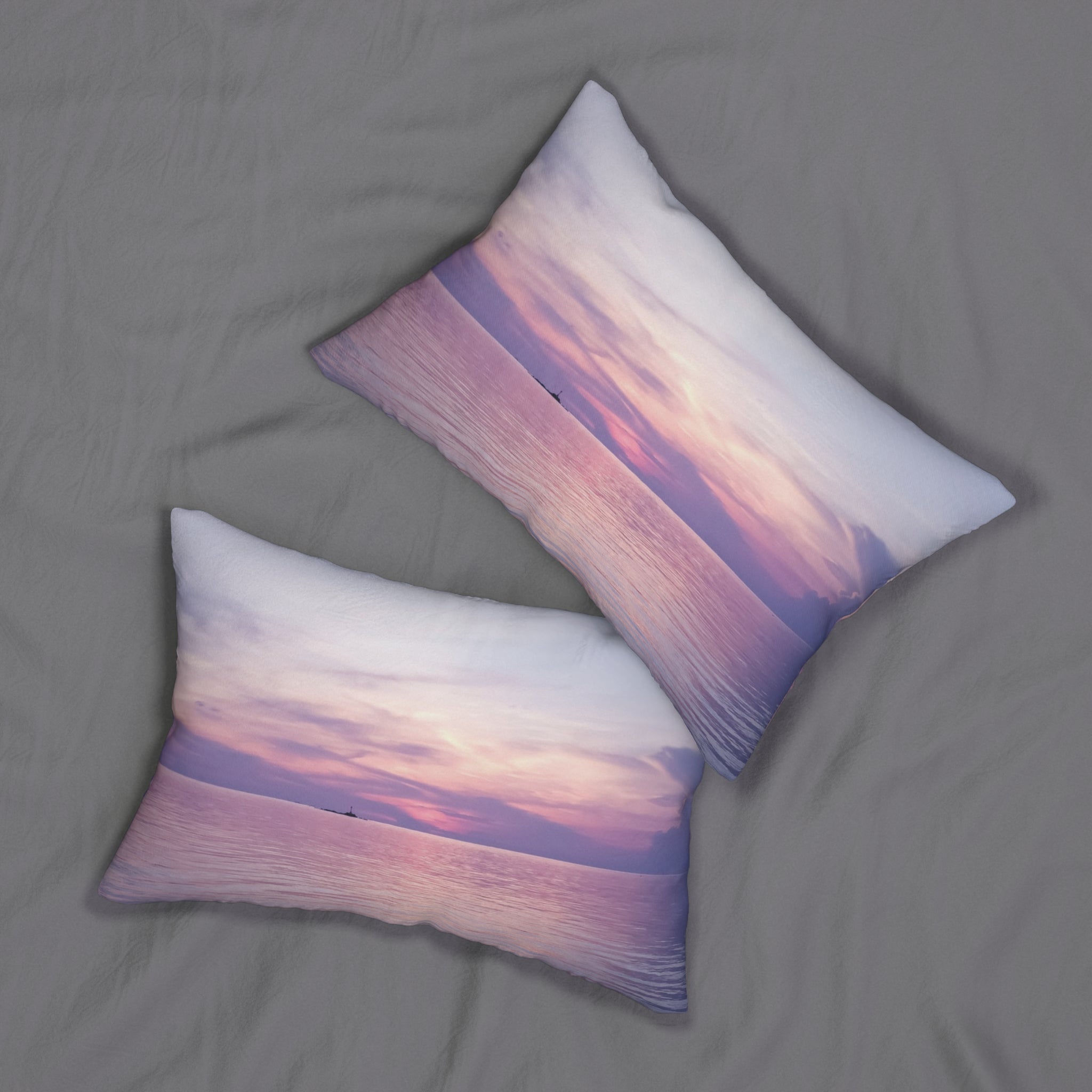 Power Connection - Serene Blue Sky Lumbar Pillow