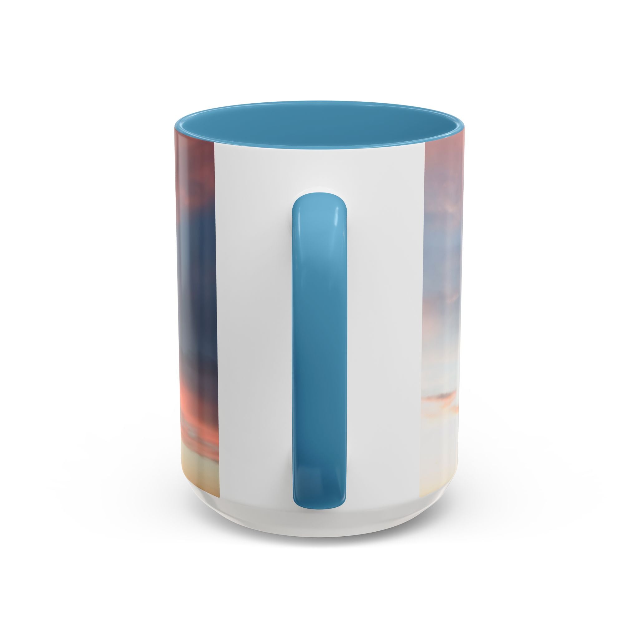 Love Manifestation . Sunset Sky Accent Coffee Mug - Perfect for Cozy Mornings and Relaxing Evenings