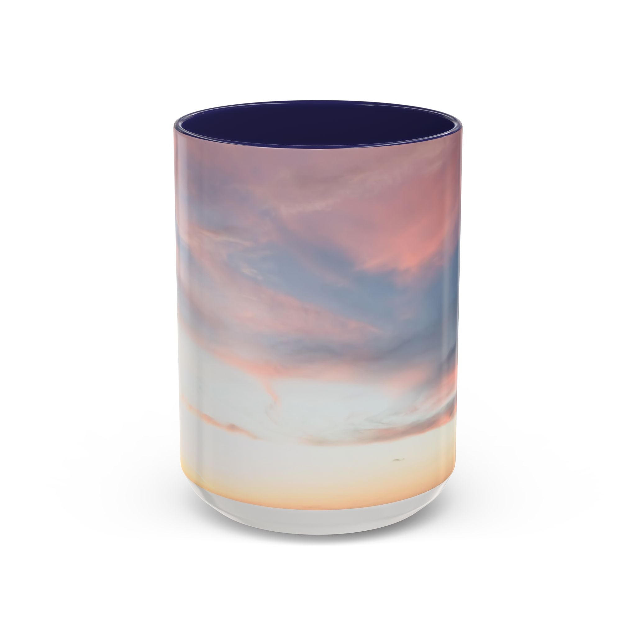 Love Manifestation . Sunset Sky Accent Coffee Mug - Perfect for Morning Rituals, Gift for Coffee Lovers, Home Decor, Office Mugs, Relaxation