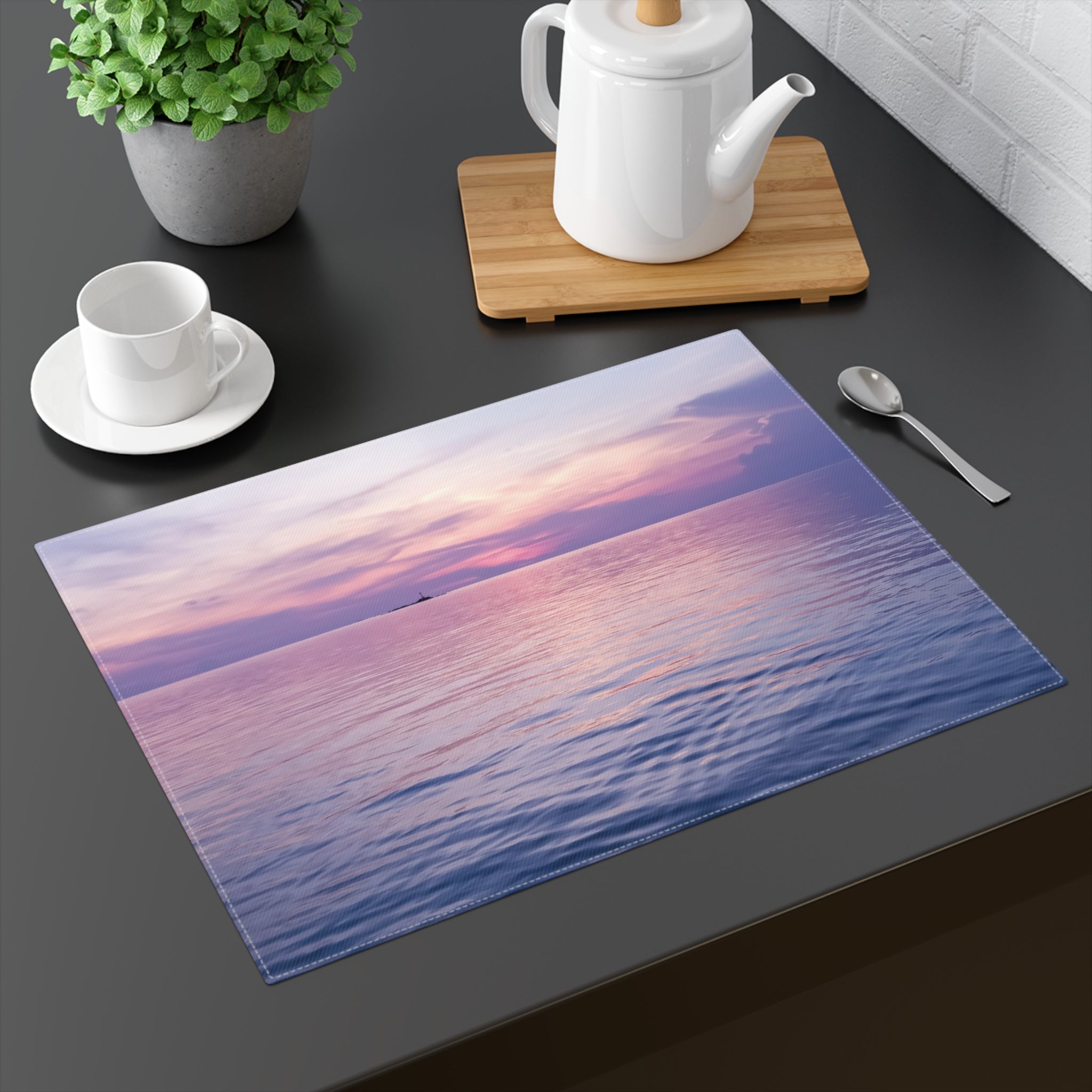 Power Connection - Serene Ocean Sunset Placemat