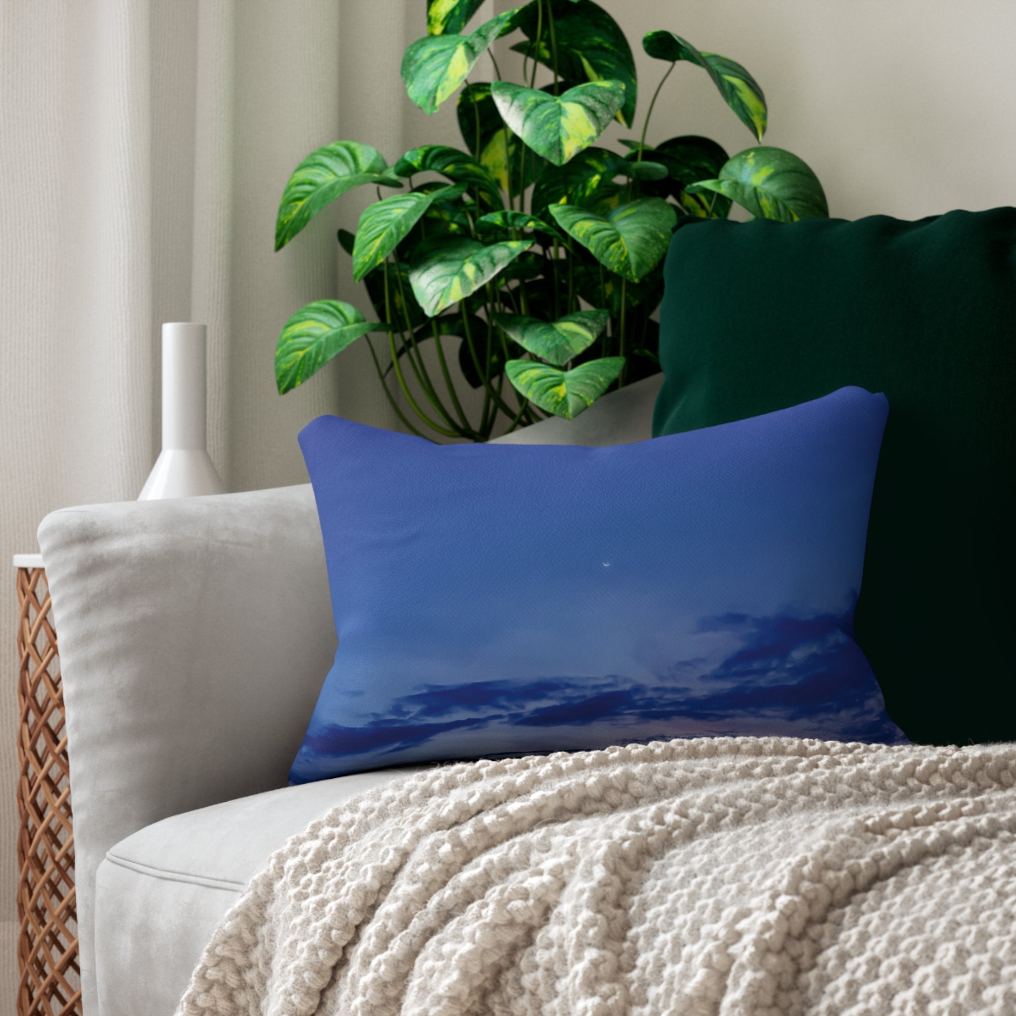 Power Alignment - Serene Blue Sky Lumbar Pillow