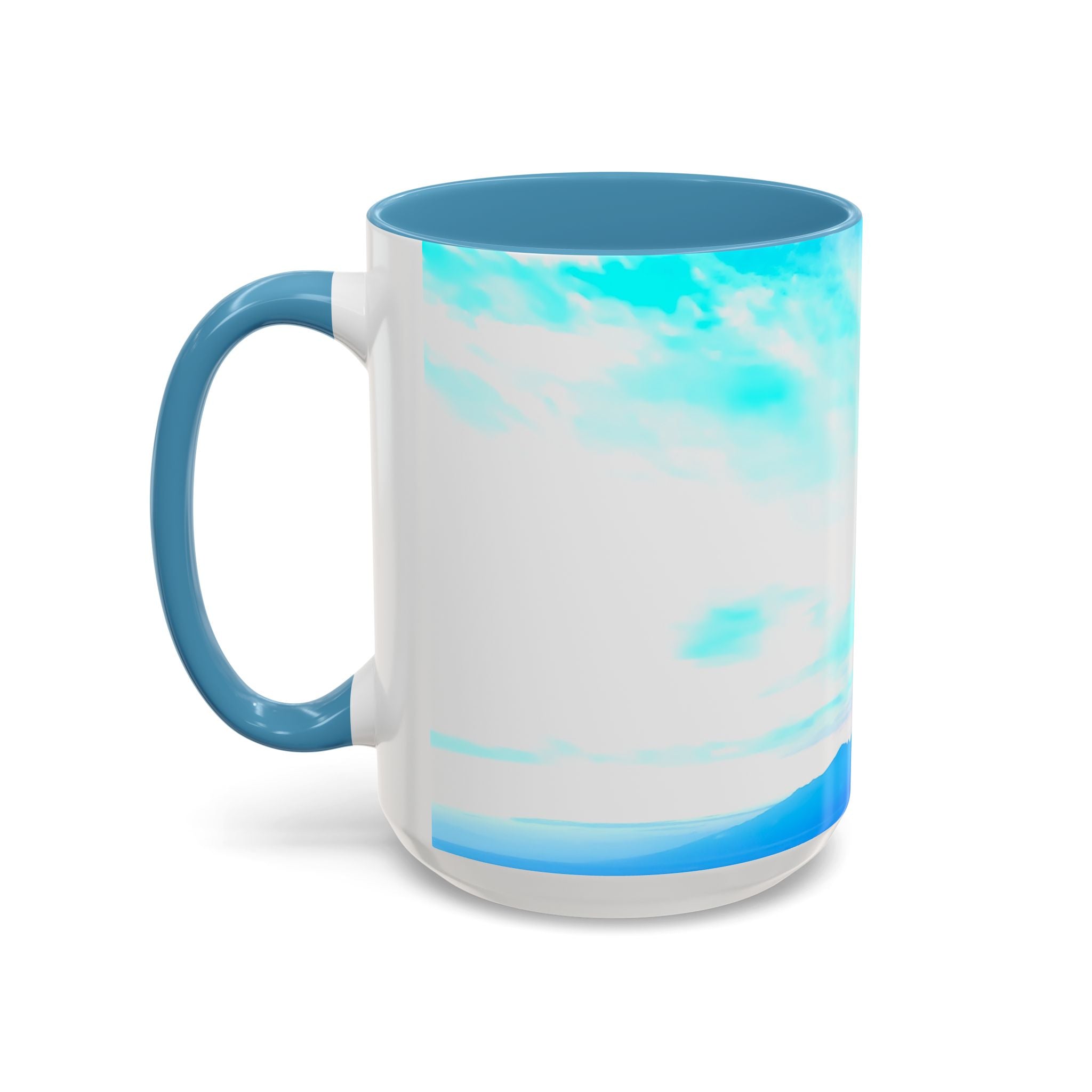 Power Embodiment . Sunset Sky Accent Coffee Mug - Perfect for Cozy Mornings and Relaxing Evenings