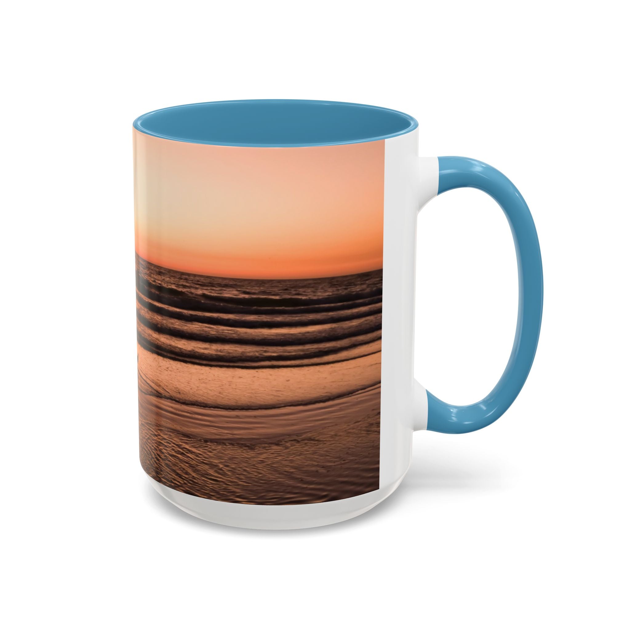 Wisdom Alignment . Sunset Sky Accent Coffee Mug - Perfect for Cozy Mornings and Relaxing Evenings