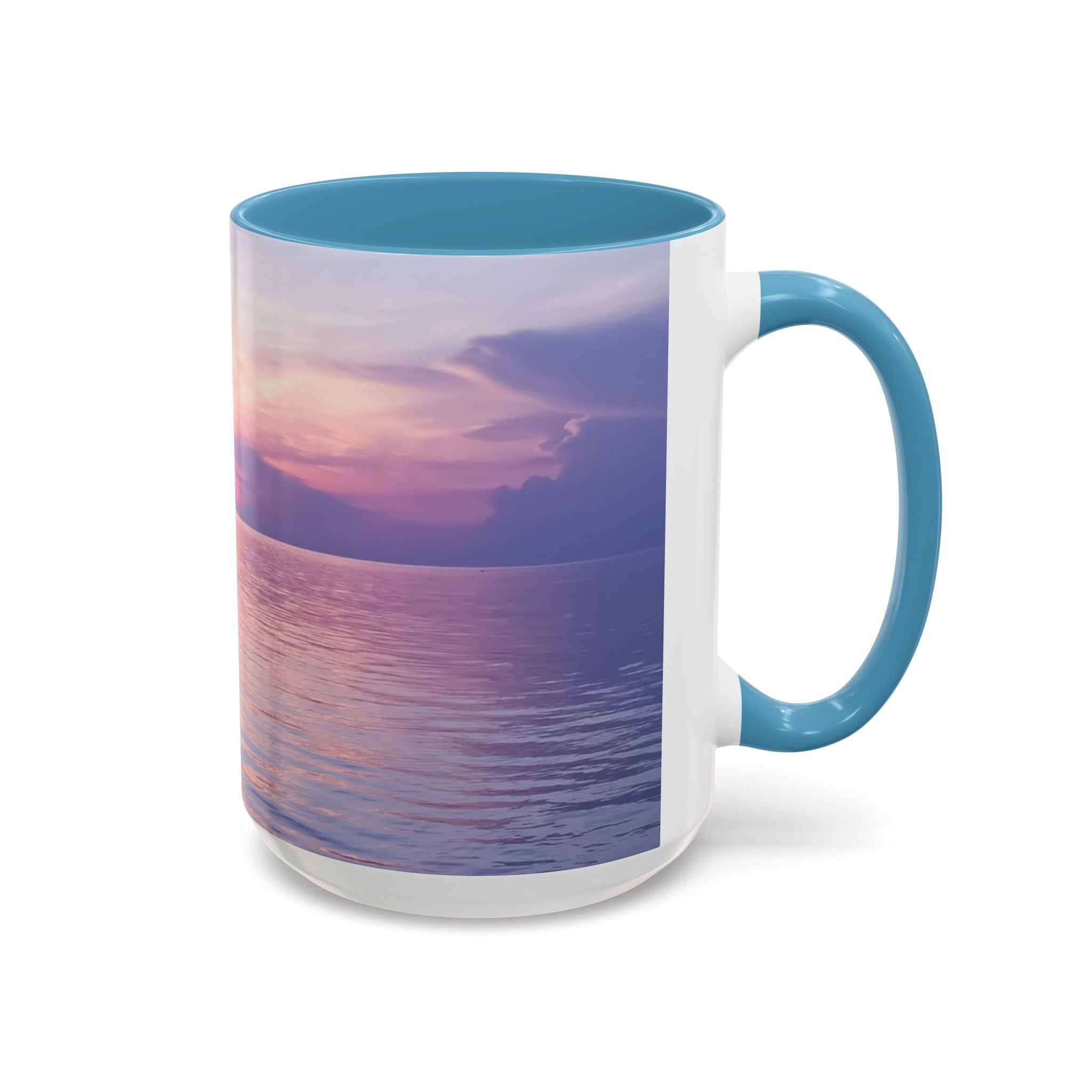 Power Connection . Sunset Sky Accent Coffee Mug - Perfect for Cozy Mornings and Relaxing Evenings