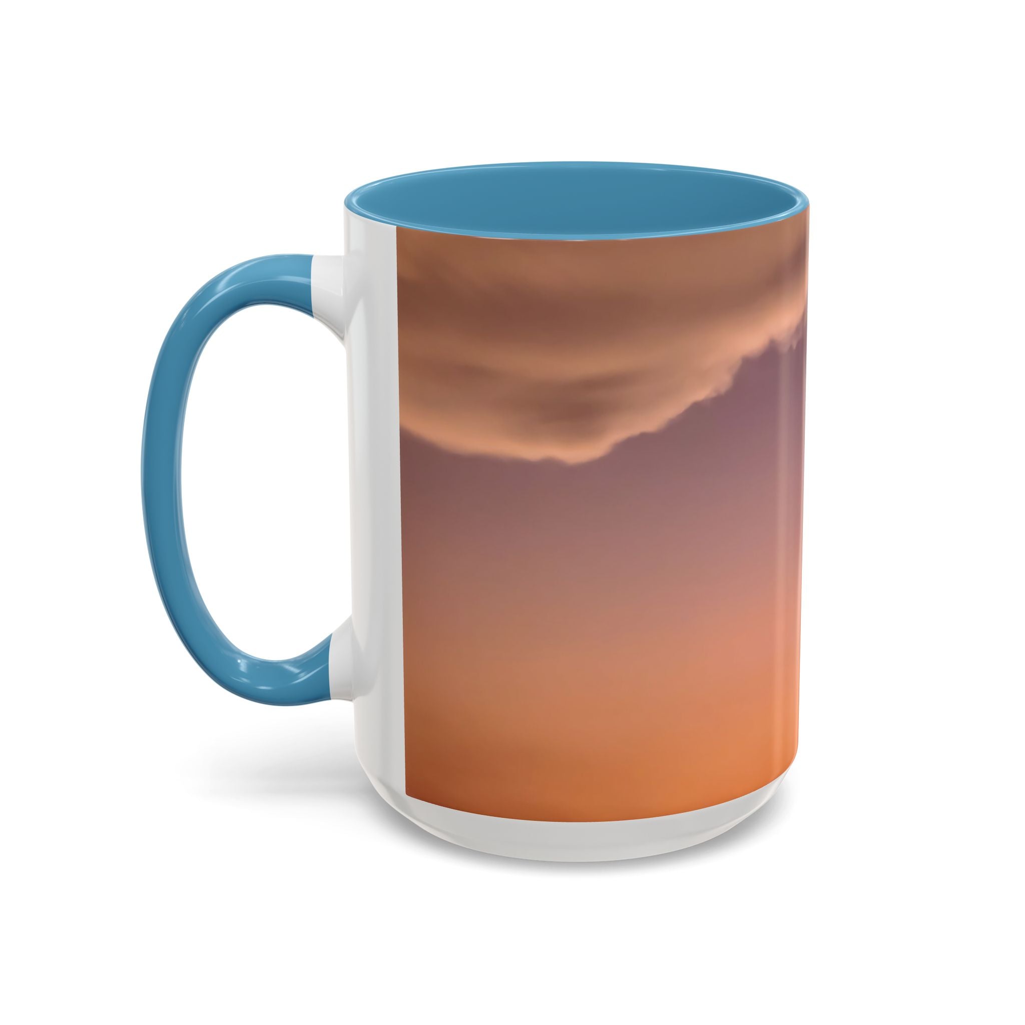 Wisdom Connection . Sunset Sky Accent Coffee Mug - Perfect for Cozy Mornings and Relaxing Evenings