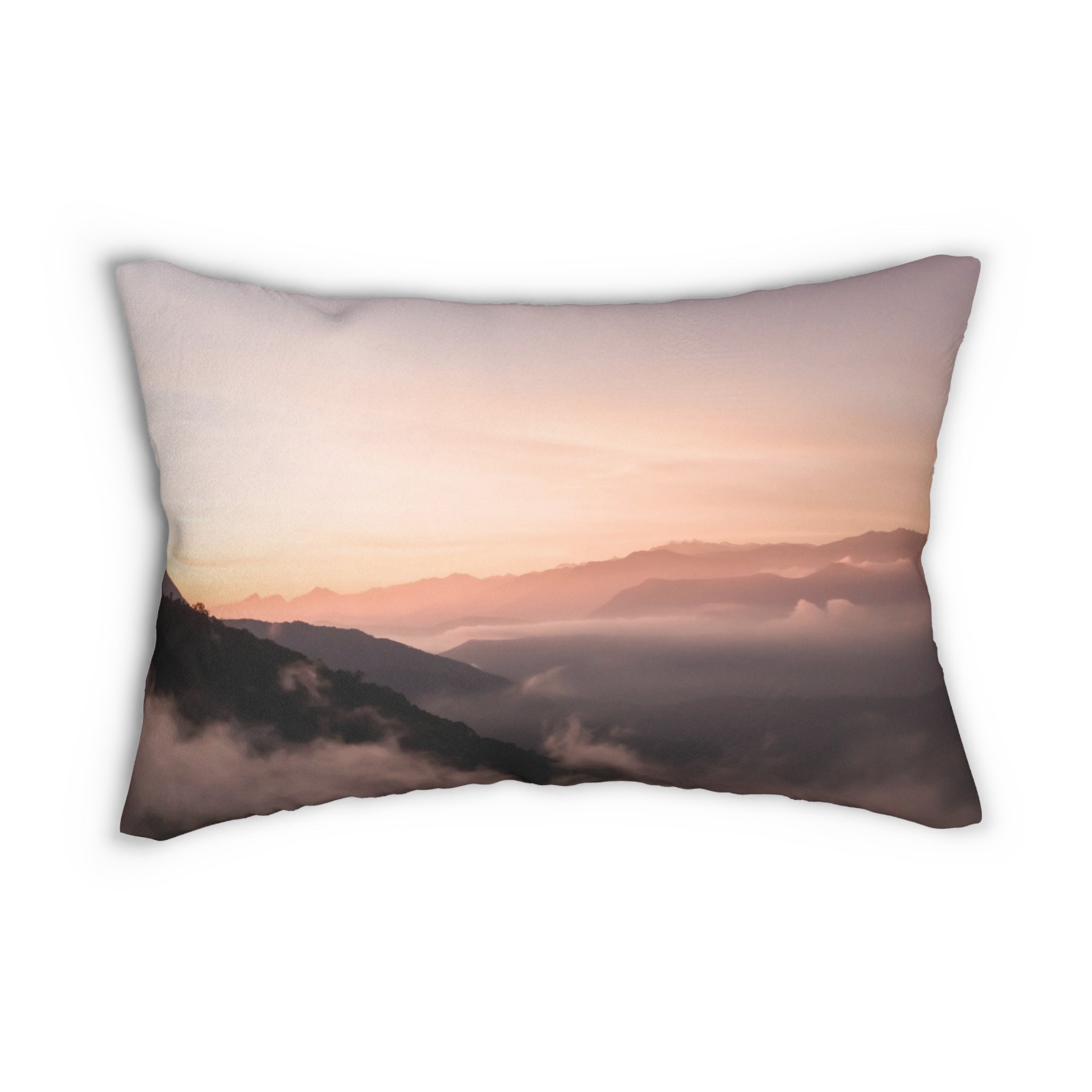 Wisdom Creation - Sunset Serenity Lumbar Pillow - Cozy Home Decor for Relaxation
