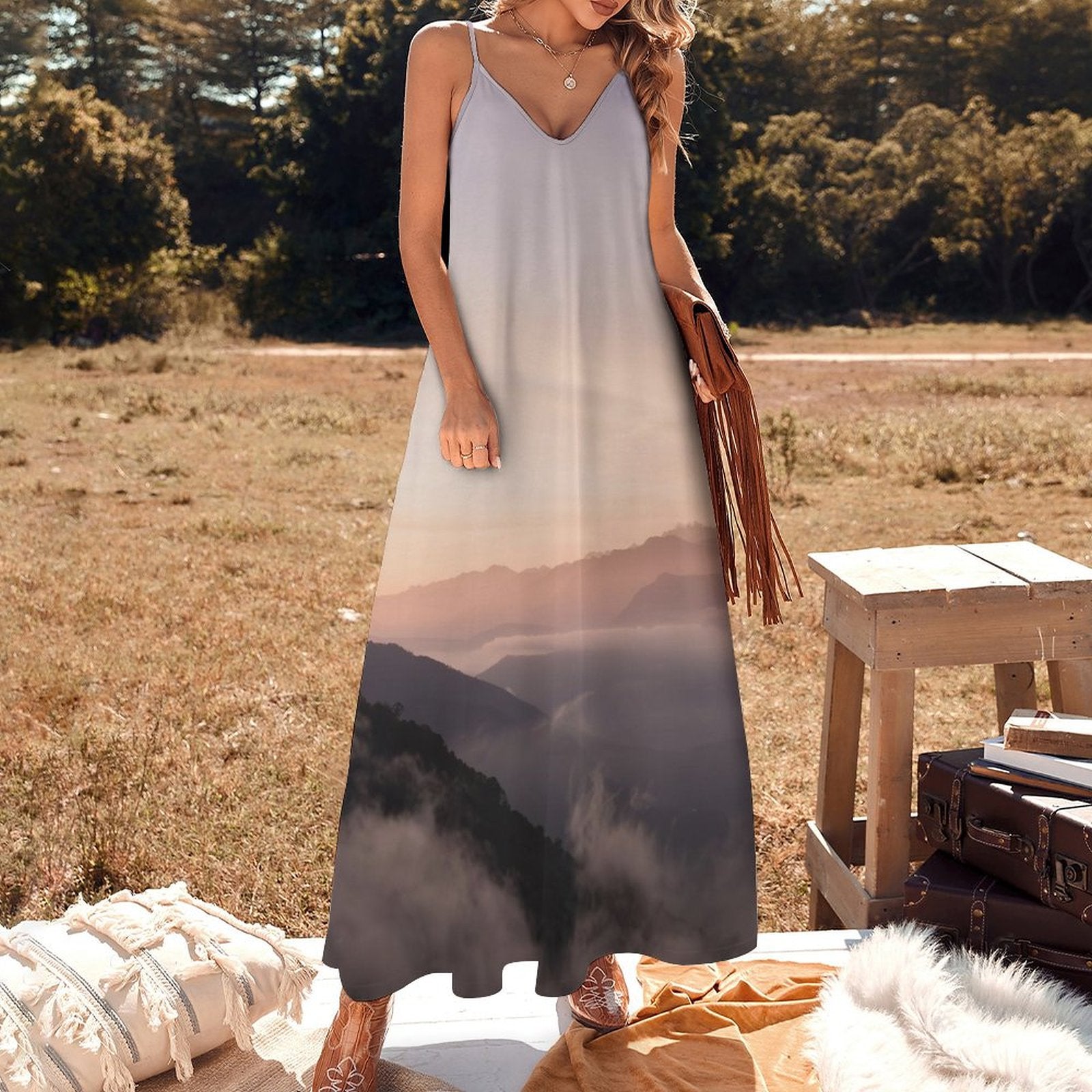 Wisdom Creation . Ankle-length Slip Dress