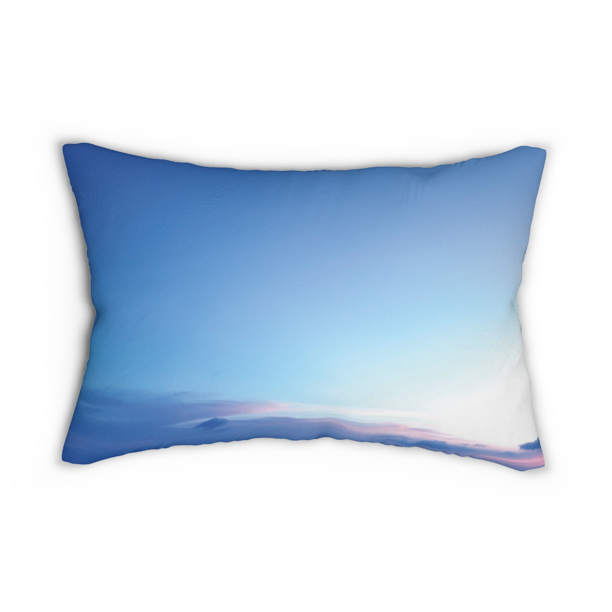 Power Awakening - Serene Blue Sky Lumbar Pillow