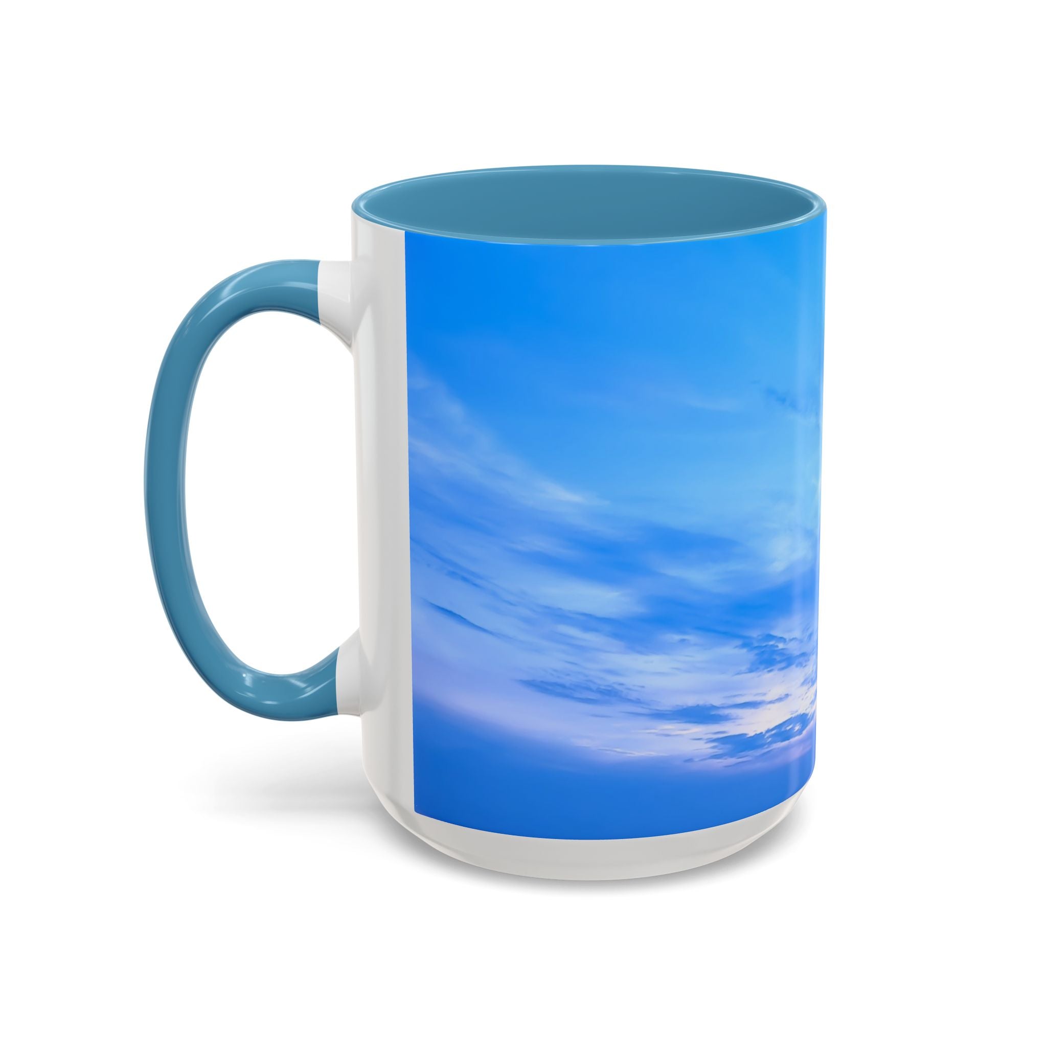 Power Creation . Sunset Sky Accent Coffee Mug - Perfect for Cozy Mornings and Relaxing Evenings