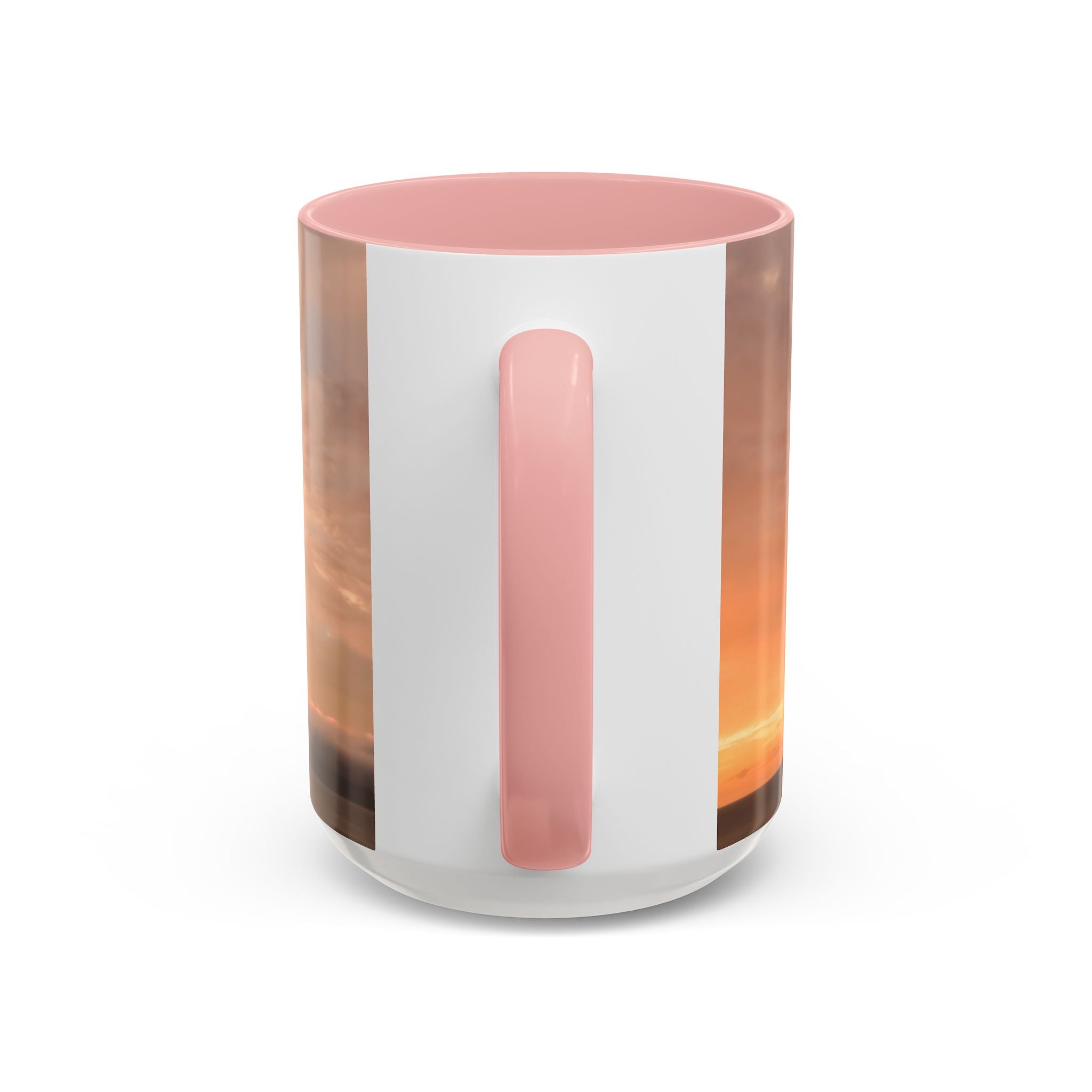 Wisdom Embodiment . Sunset Sky Accent Coffee Mug - Perfect for Cozy Mornings and Relaxing Evenings