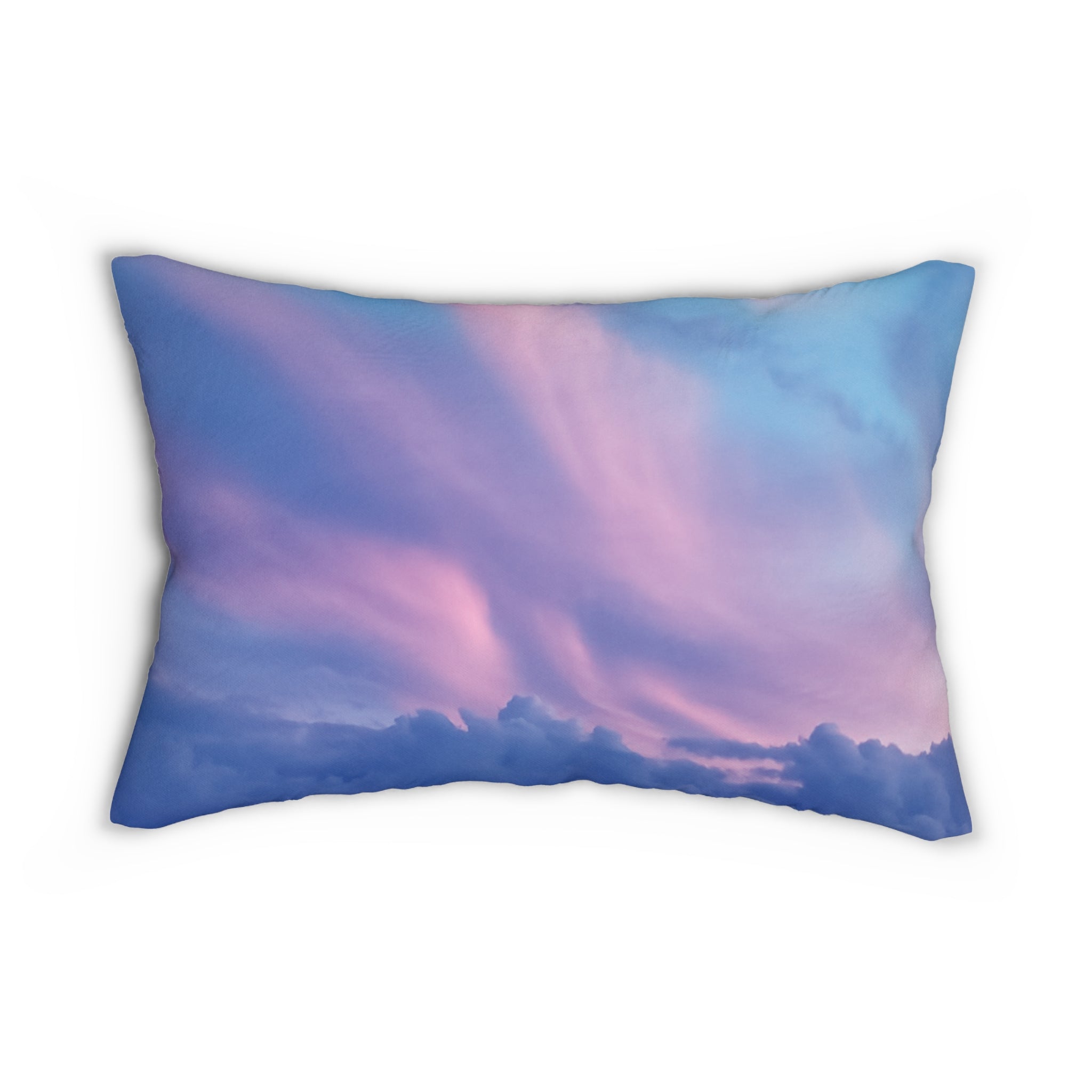 Power Manifestation - Serene Blue Sky Lumbar Pillow