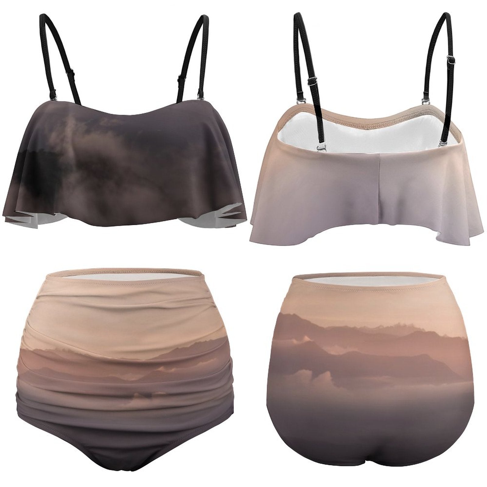 Wisdom Creation . 2-Piece Ruffle Tankini Swimsuit