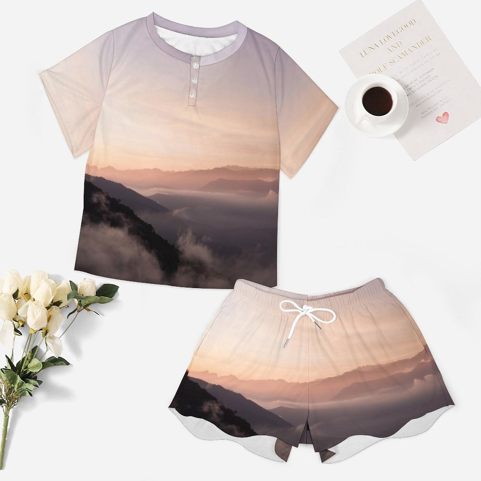 Short Sleeve Loungewear Set UTZ (All-Over Printing)