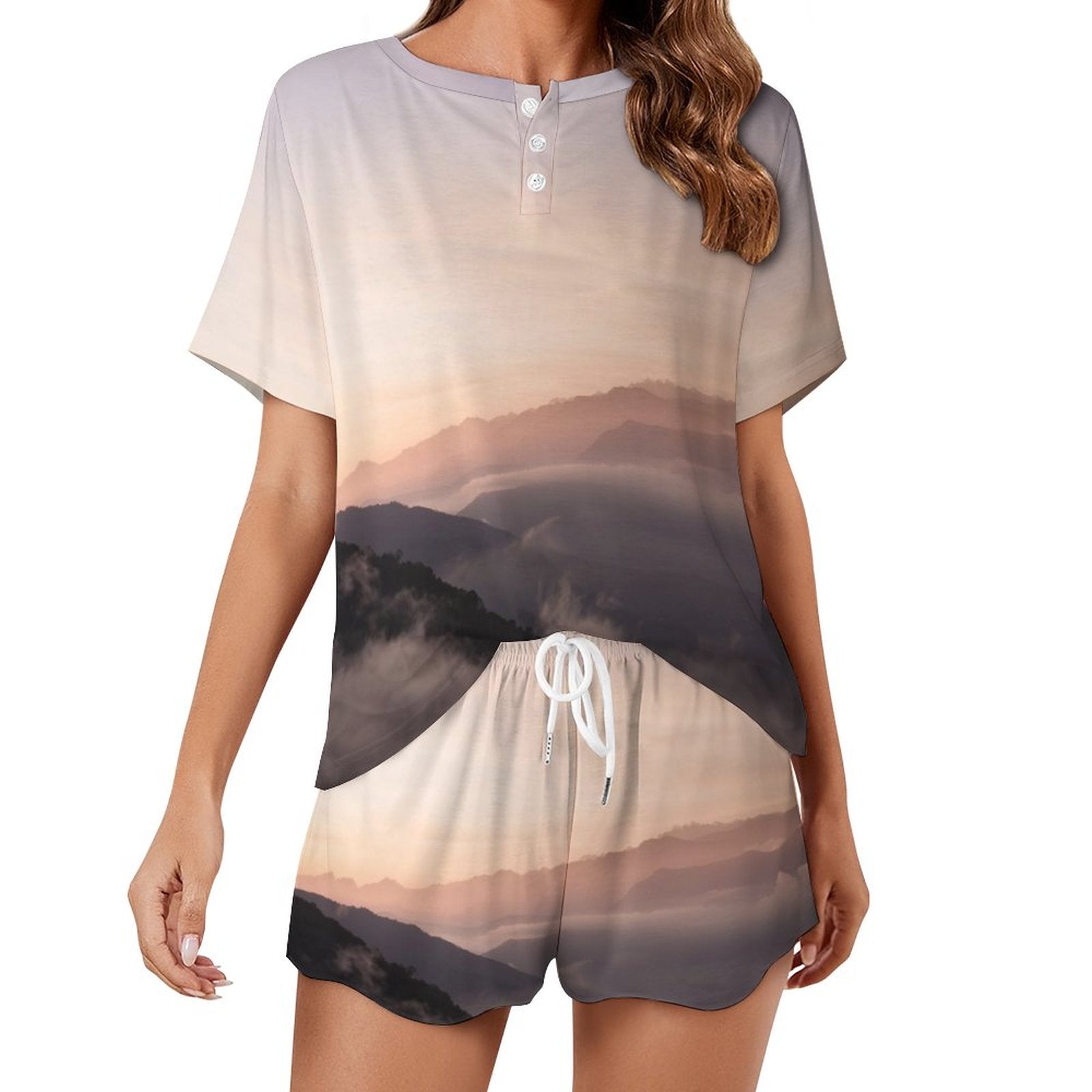 Short Sleeve Loungewear Set UTZ (All-Over Printing)