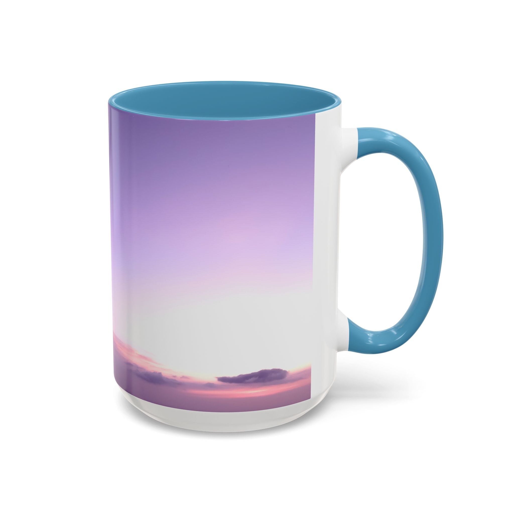 Love Awakening. Sunset Sky Accent Coffee Mug - Perfect for Cozy Mornings and Relaxing Evenings
