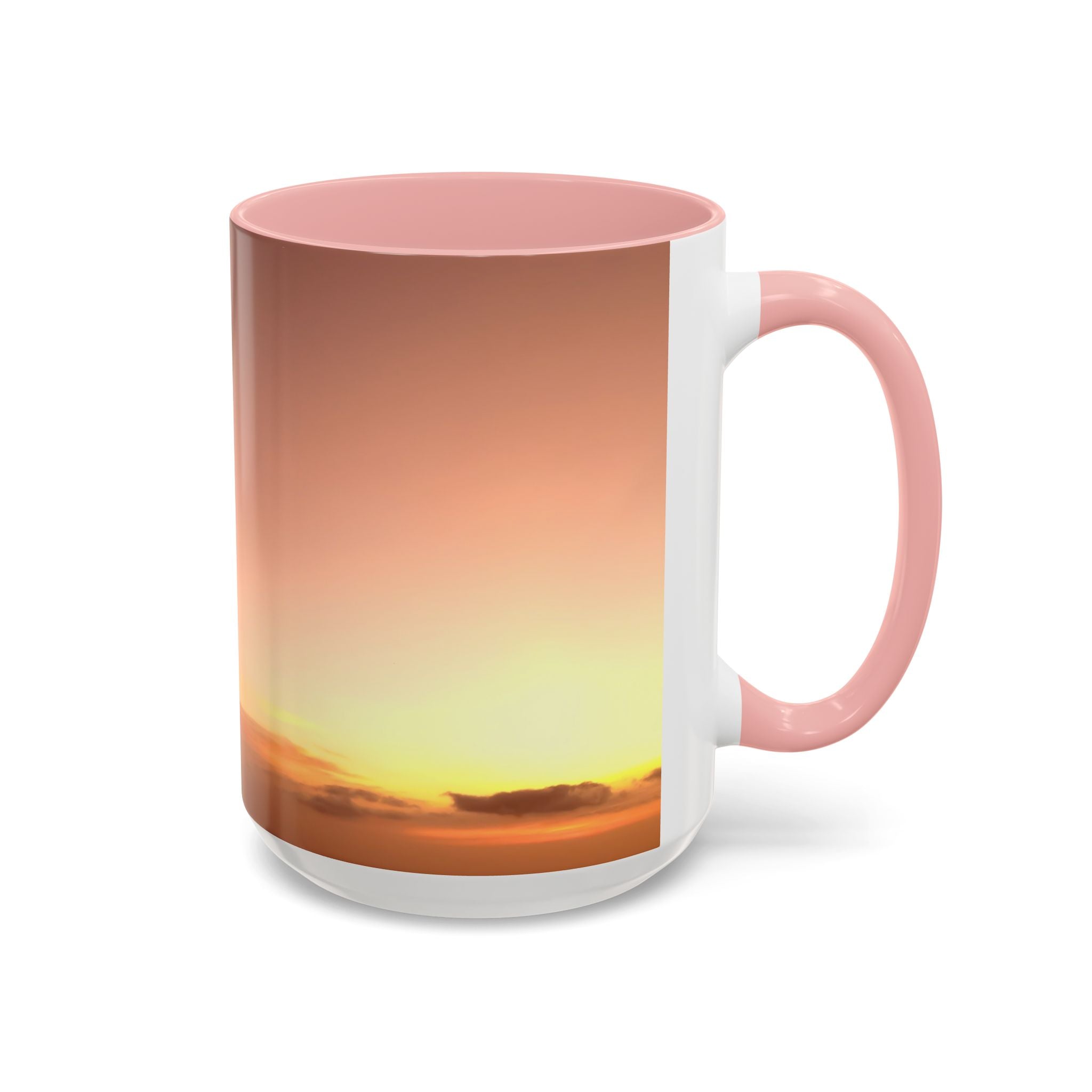 Wisdom Awakening . Sunset Sky Accent Coffee Mug - Perfect for Cozy Mornings and Relaxing Evenings