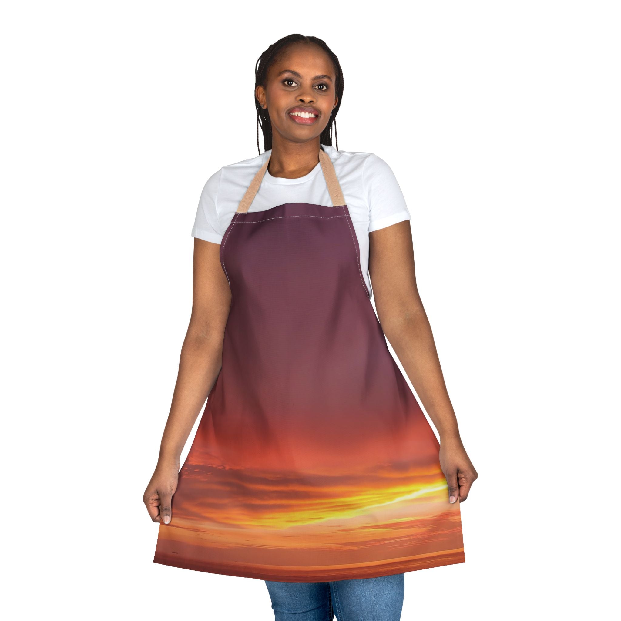 Love Alignment. Sunset Sky Apron with 5-Color Straps