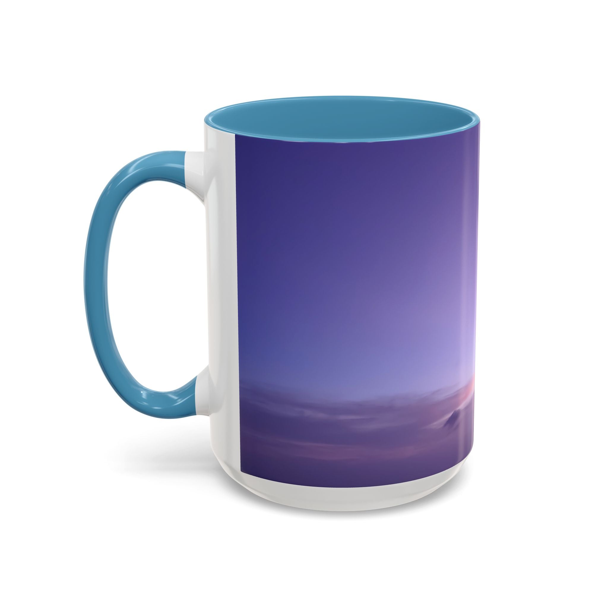 Love Awakening. Sunset Sky Accent Coffee Mug - Perfect for Cozy Mornings and Relaxing Evenings