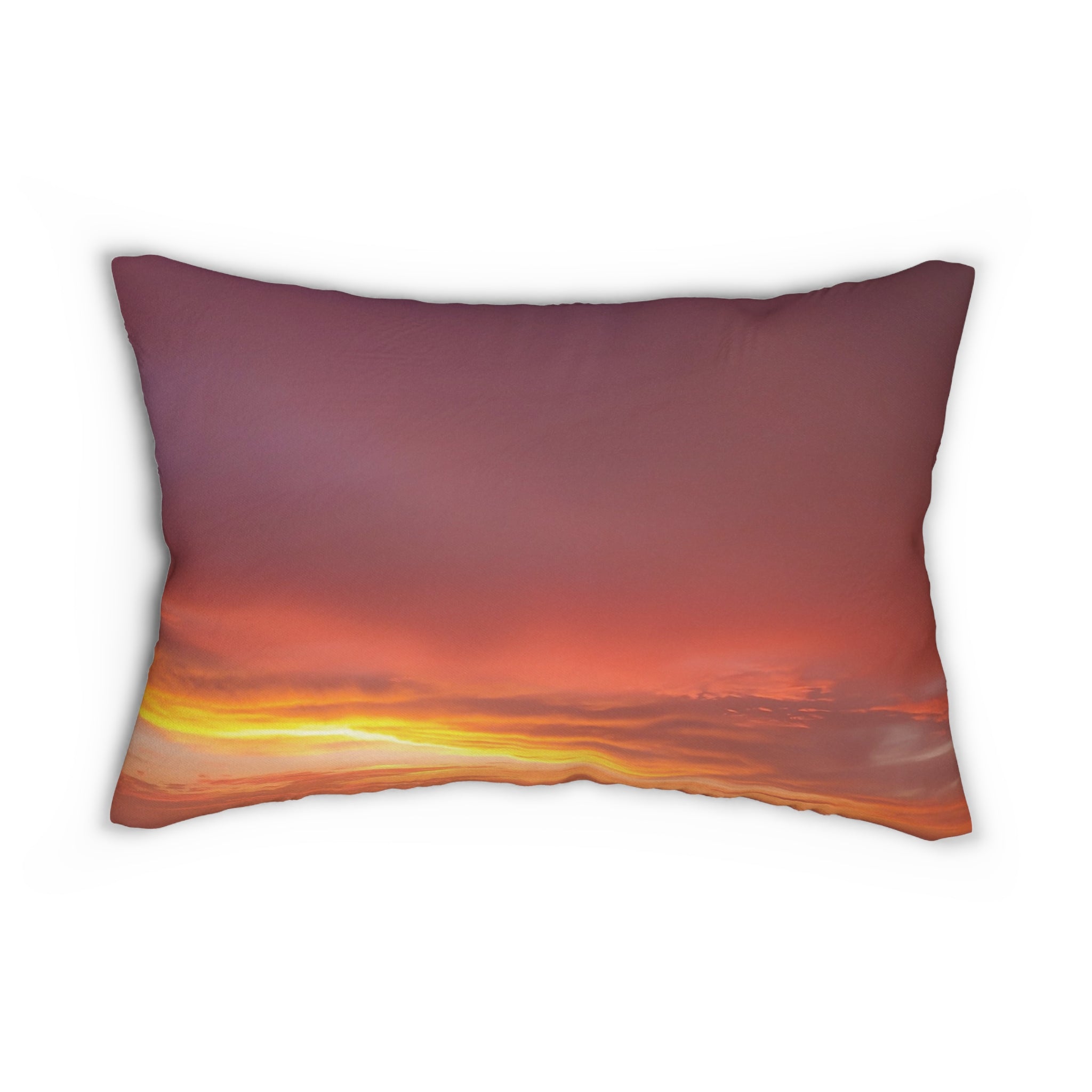 Love Alignment Pastel Sunset Lumbar Pillow - Relaxing Home Decor