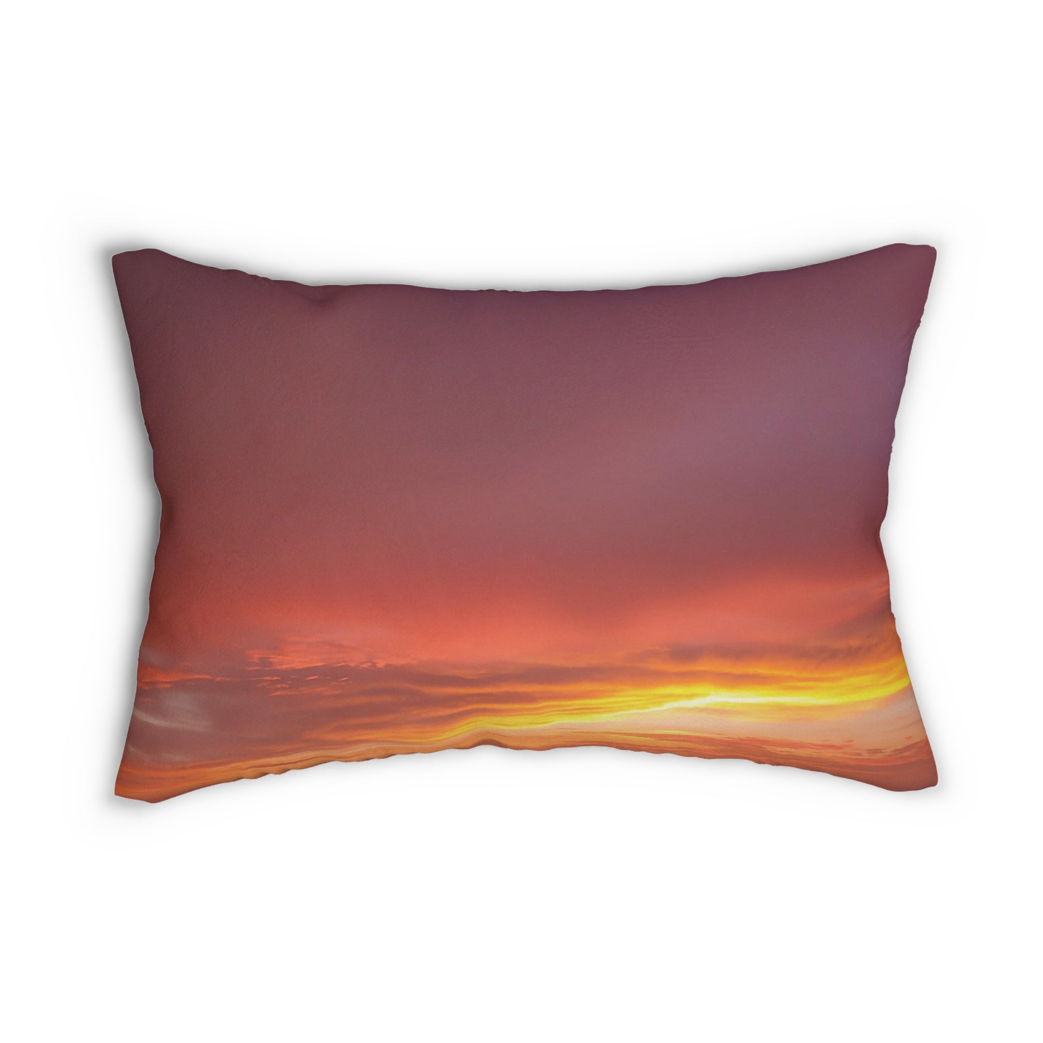 Love Alignment Pastel Sunset Lumbar Pillow - Relaxing Home Decor