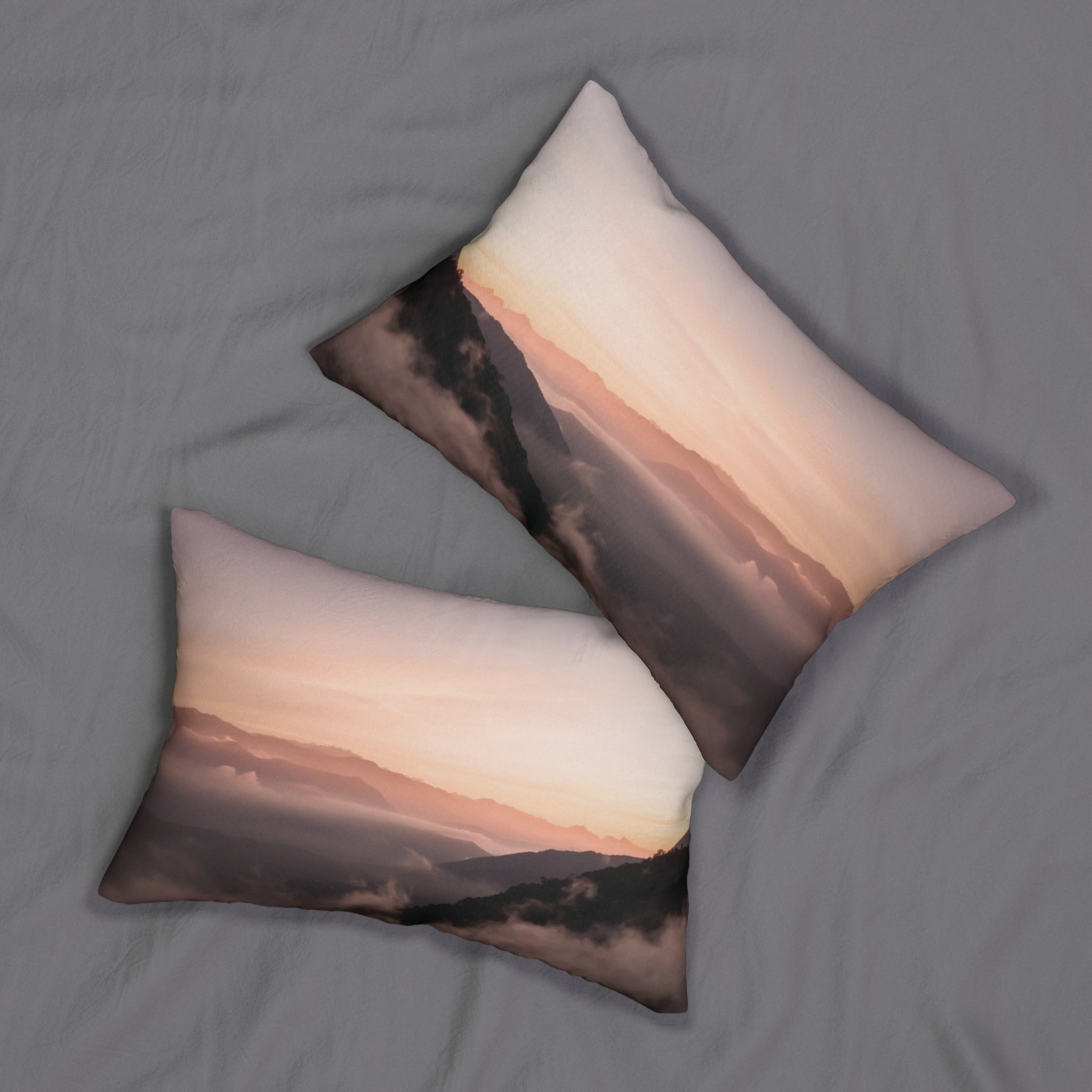Wisdom Creation - Sunset Serenity Lumbar Pillow - Cozy Home Decor for Relaxation