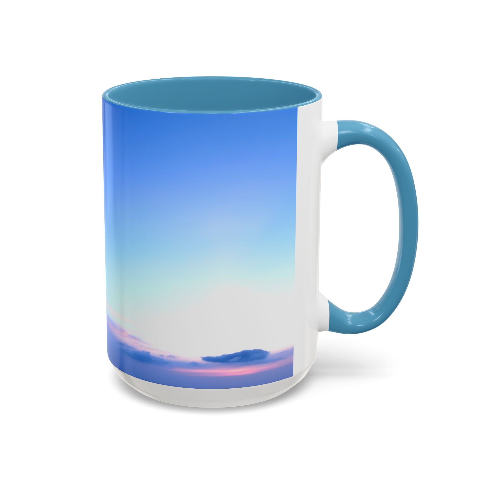 Power Awakening . Sunset Sky Accent Coffee Mug - Perfect for Cozy Mornings and Relaxing Evenings