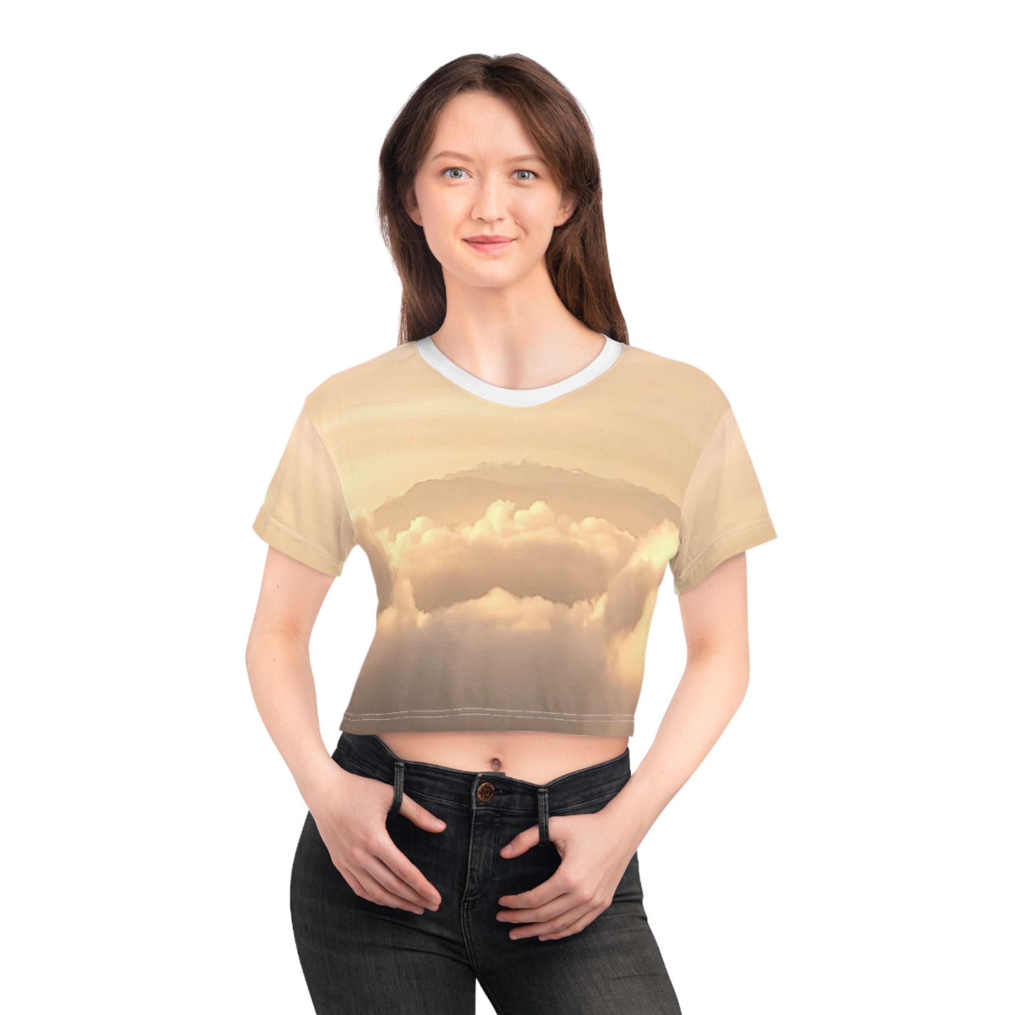Raise Above . Cloud Dream Crop Tee - AOP