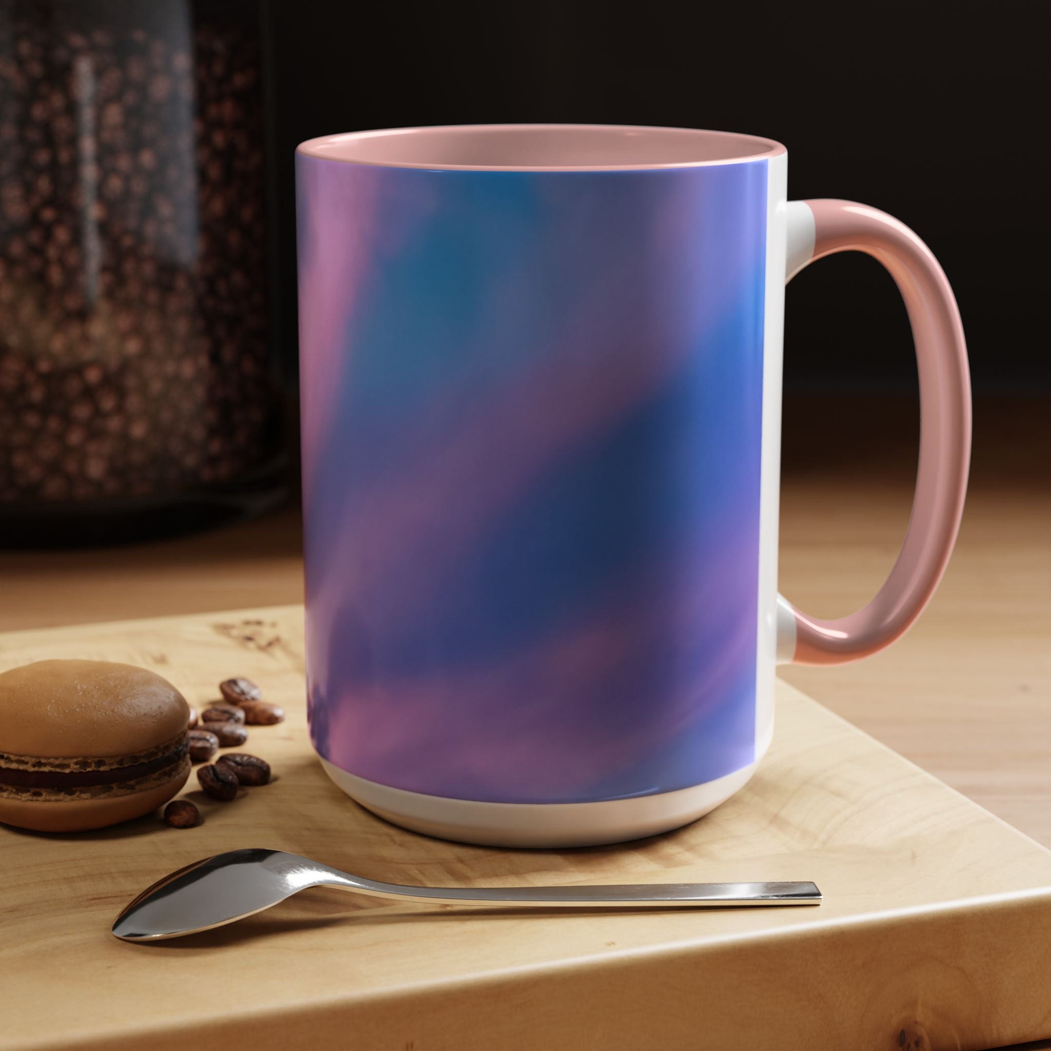 Power Manifestation . Sunset Sky Accent Coffee Mug - Perfect for Cozy Mornings and Relaxing Evenings