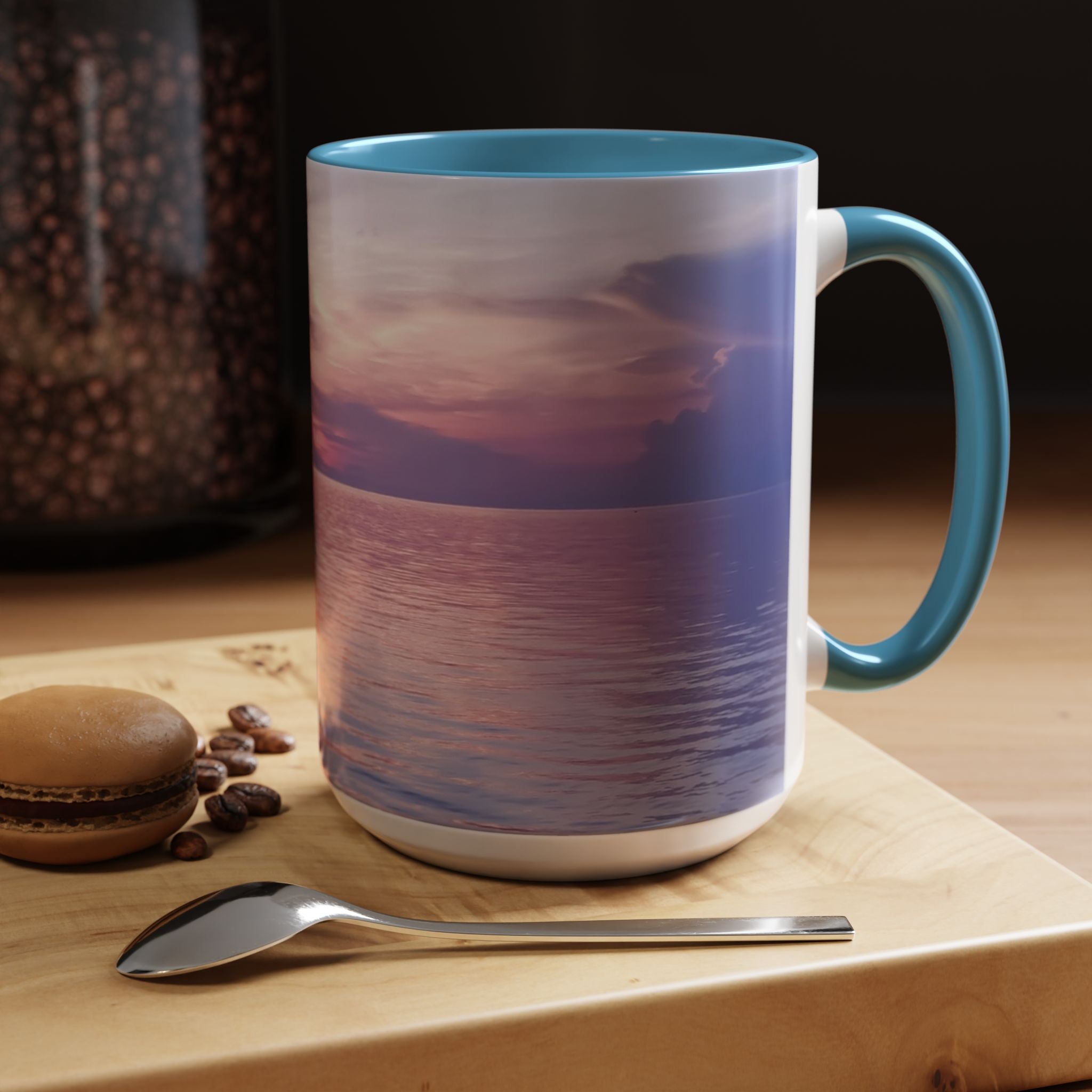 Power Connection . Sunset Sky Accent Coffee Mug - Perfect for Cozy Mornings and Relaxing Evenings
