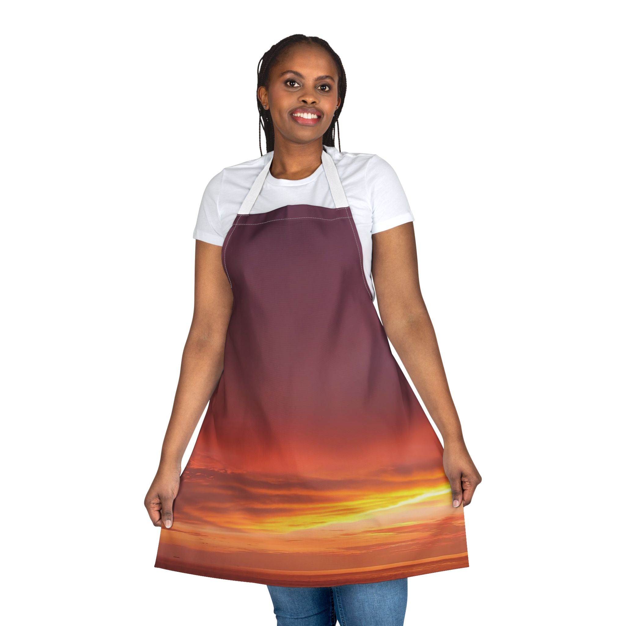 Love Alignment. Sunset Sky Apron with 5-Color Straps