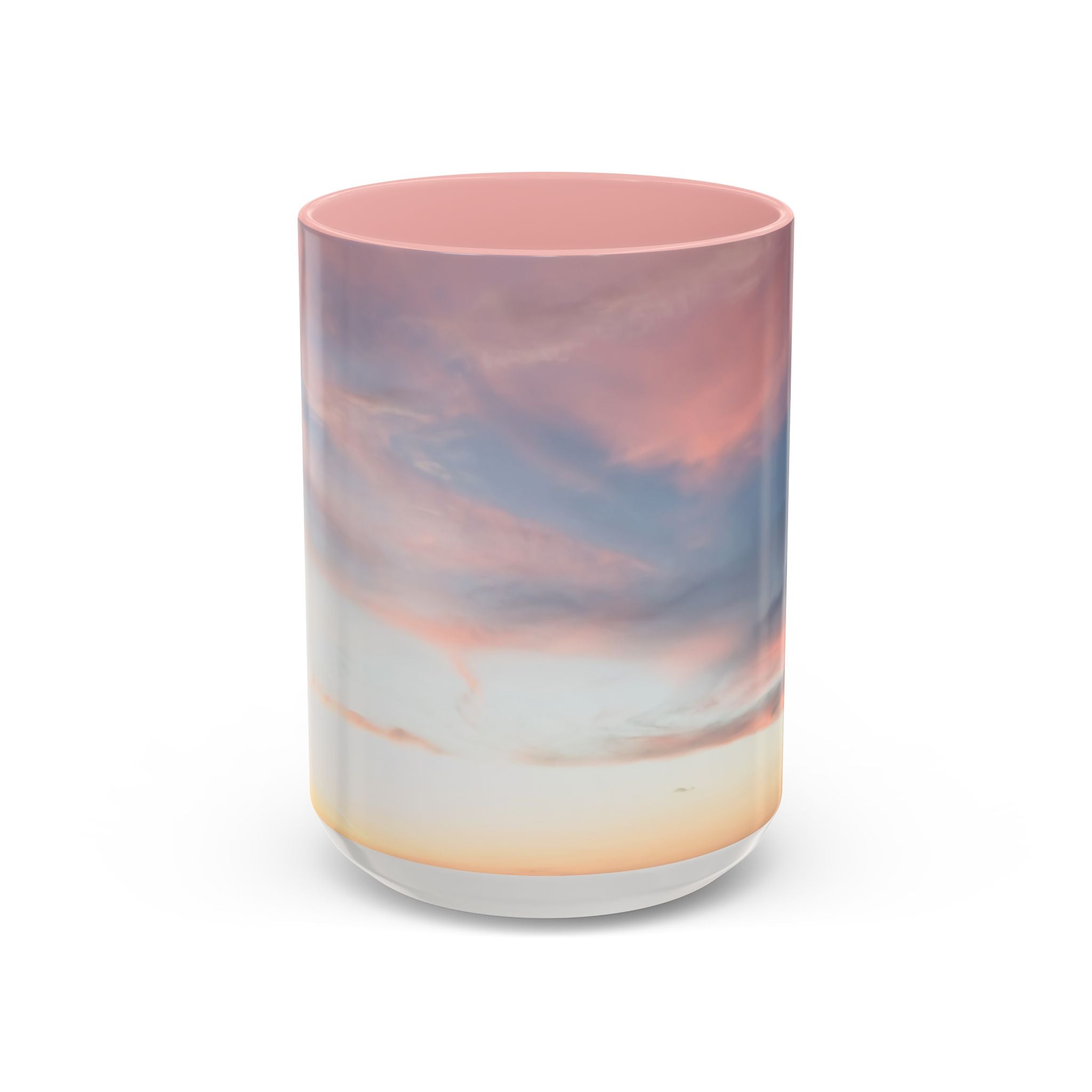 Love Manifestation . Sunset Sky Accent Coffee Mug - Perfect for Morning Rituals, Gift for Coffee Lovers, Home Decor, Office Mugs, Relaxation