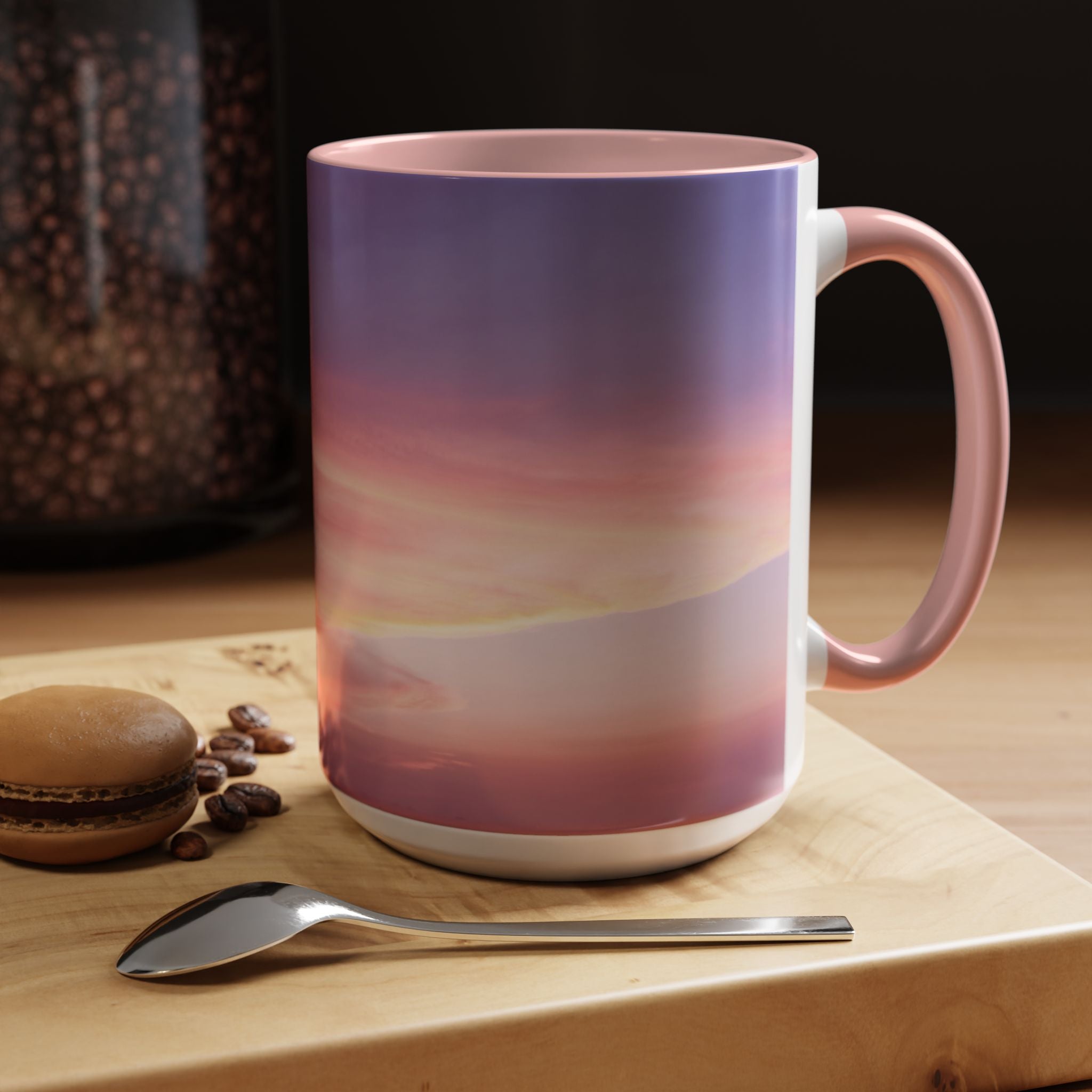 Love Activation . Sunset Sky Accent Coffee Mug - Perfect for Cozy Mornings and Relaxing Evenings
