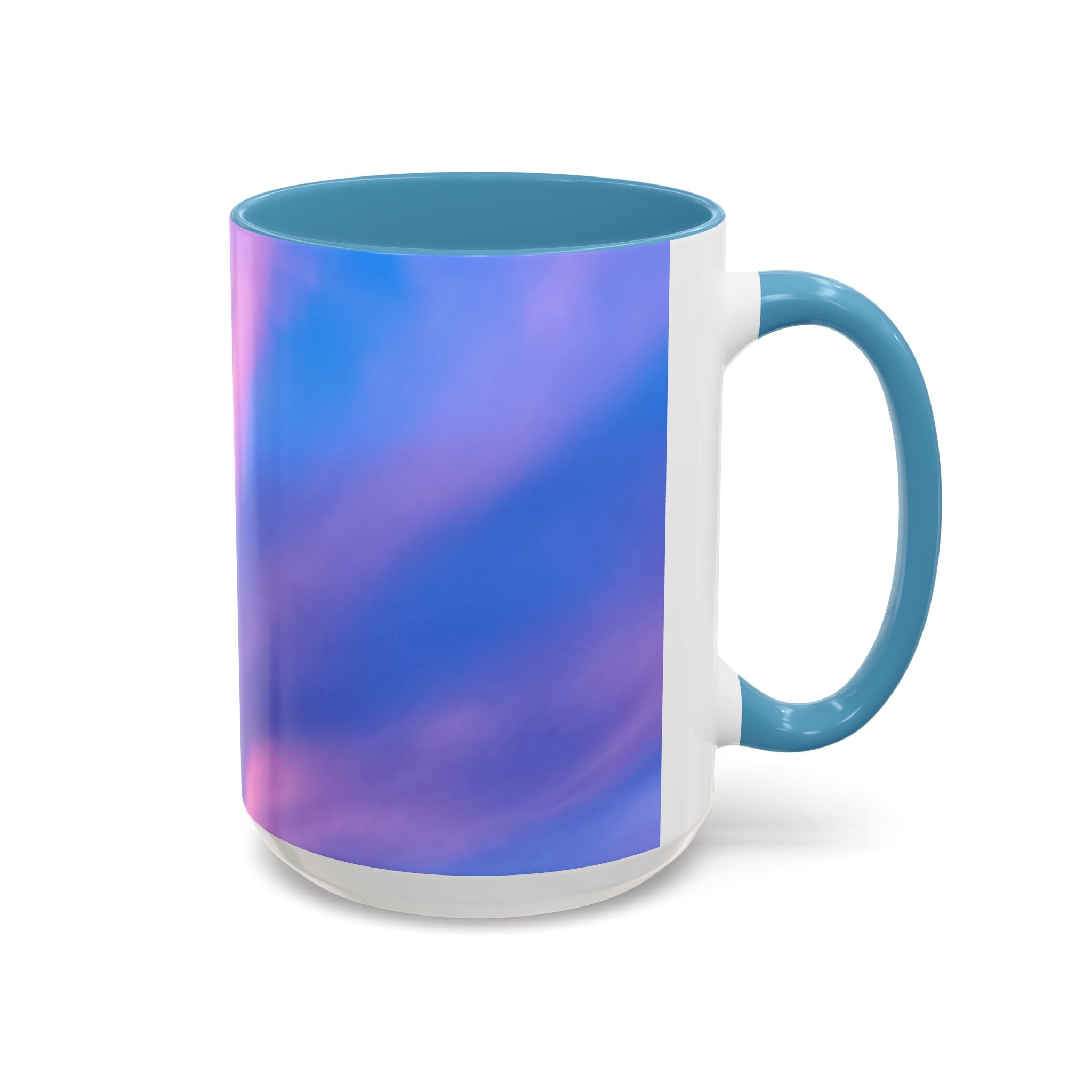 Power Manifestation . Sunset Sky Accent Coffee Mug - Perfect for Cozy Mornings and Relaxing Evenings